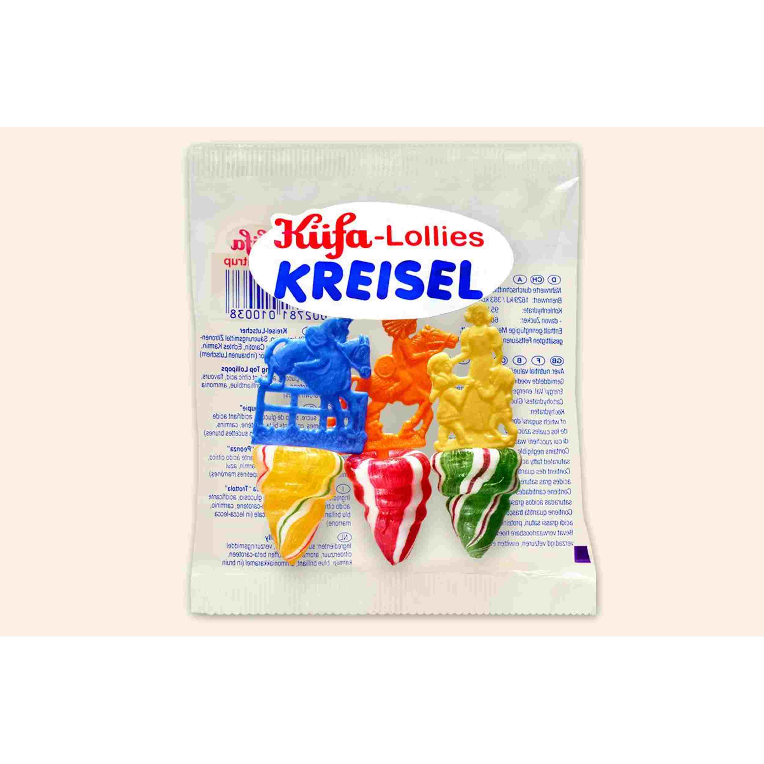 Küfa Kreisel-Lutscher Frucht 3er Pack 20 Beutel