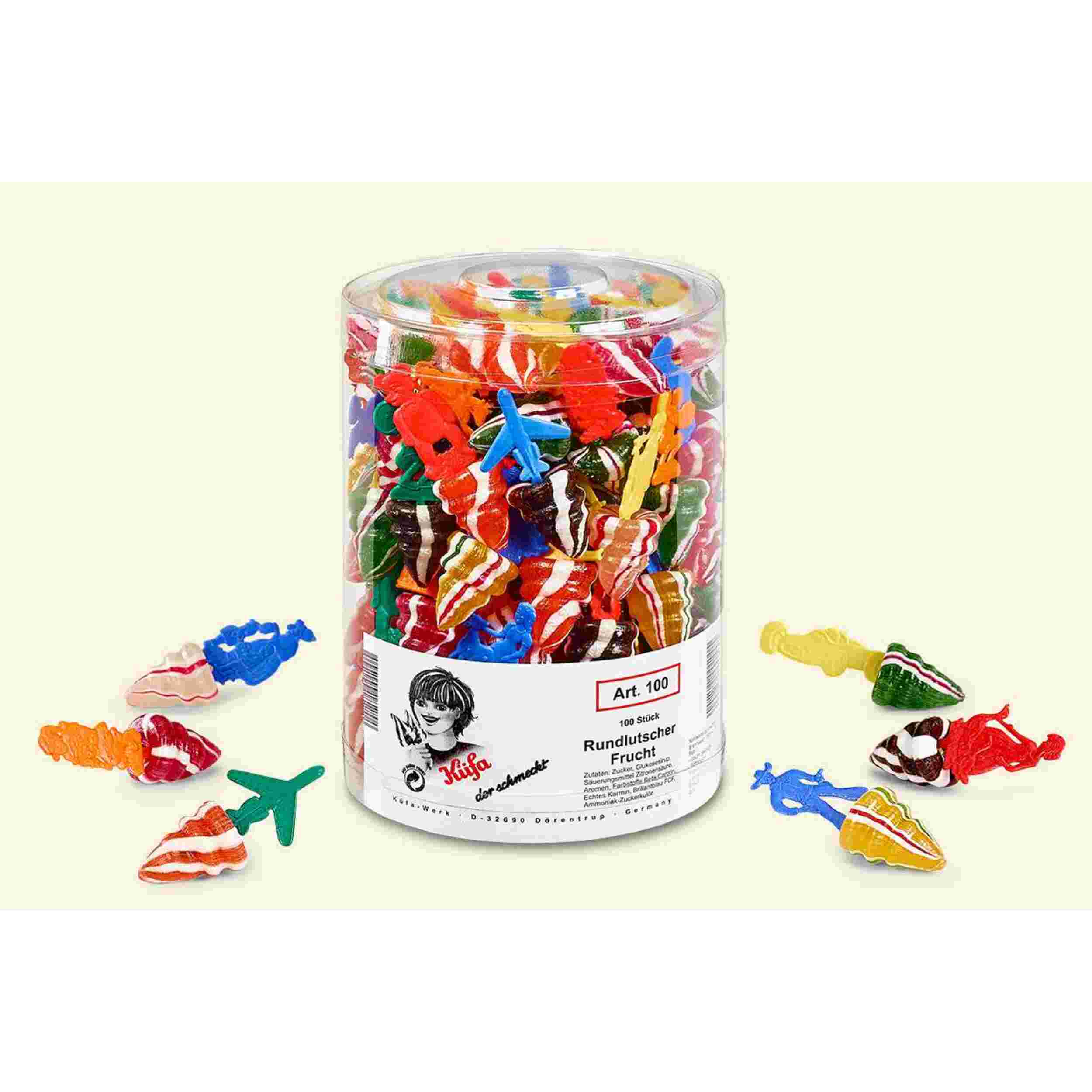Küfa Rundlutscher Frucht (Kreisel) 100Stk.
