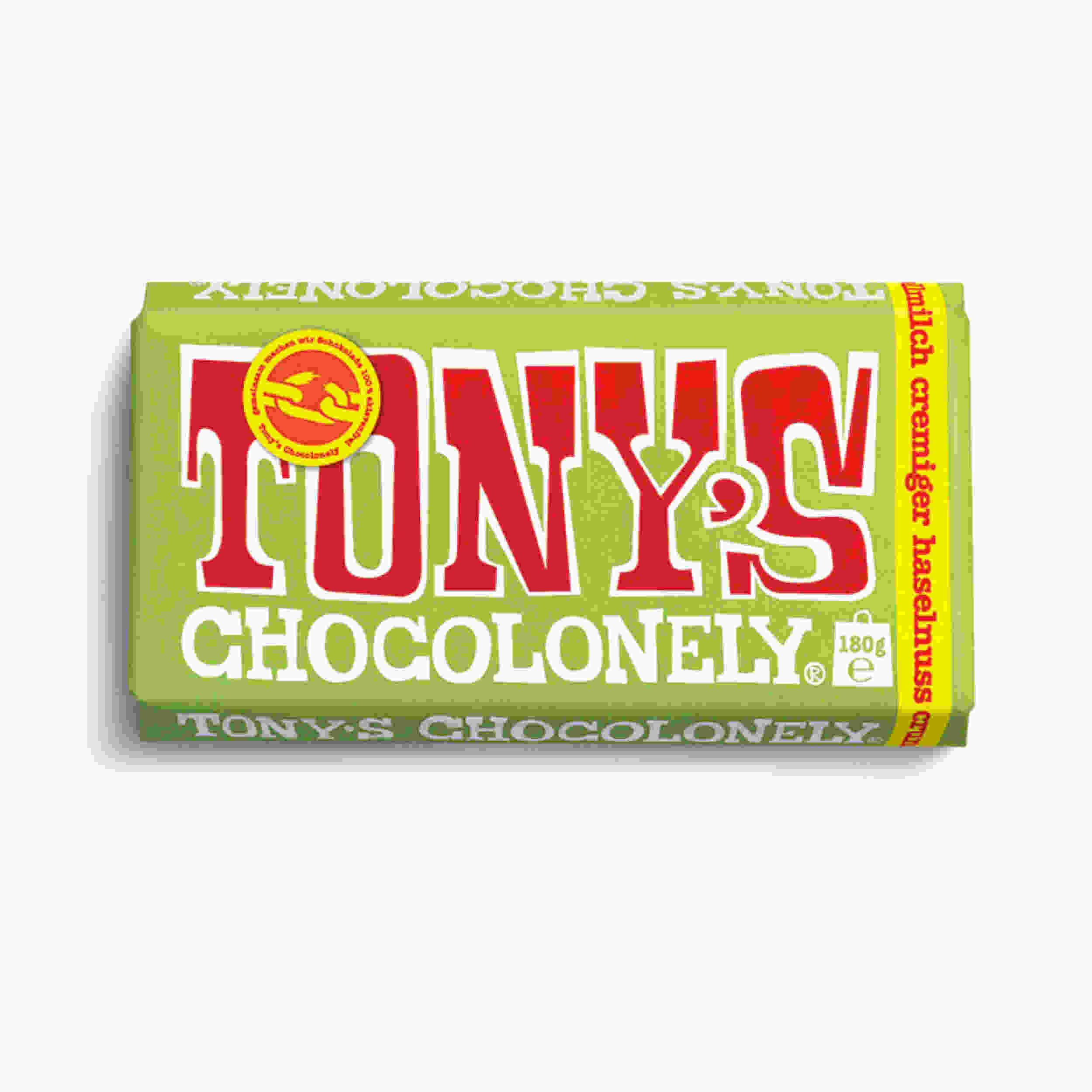 Tony's Vollmilchschokolade Cremiger Haselnuss Crunch 180g