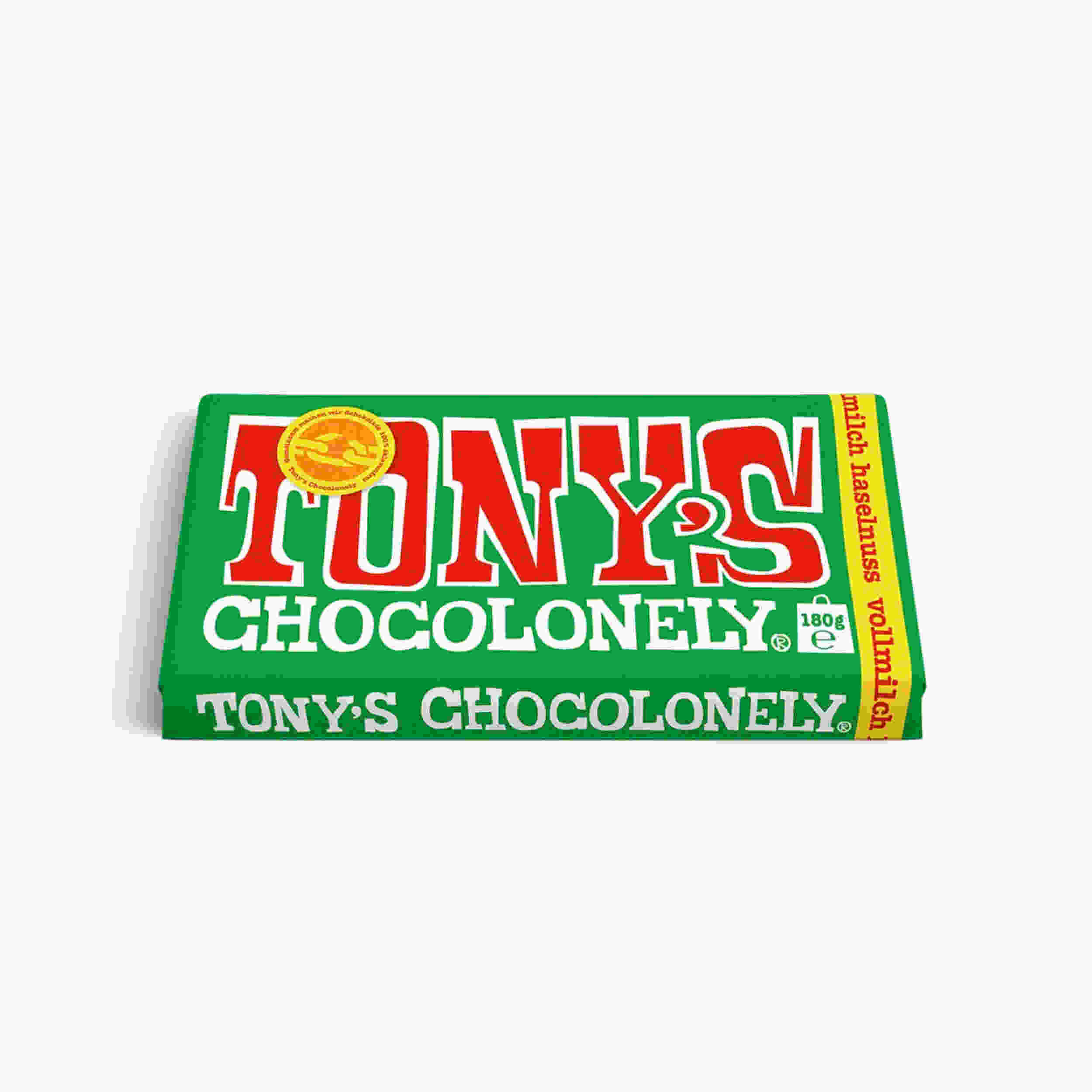Tony's Vollmilchschokolade mit Haselnüssen 180g