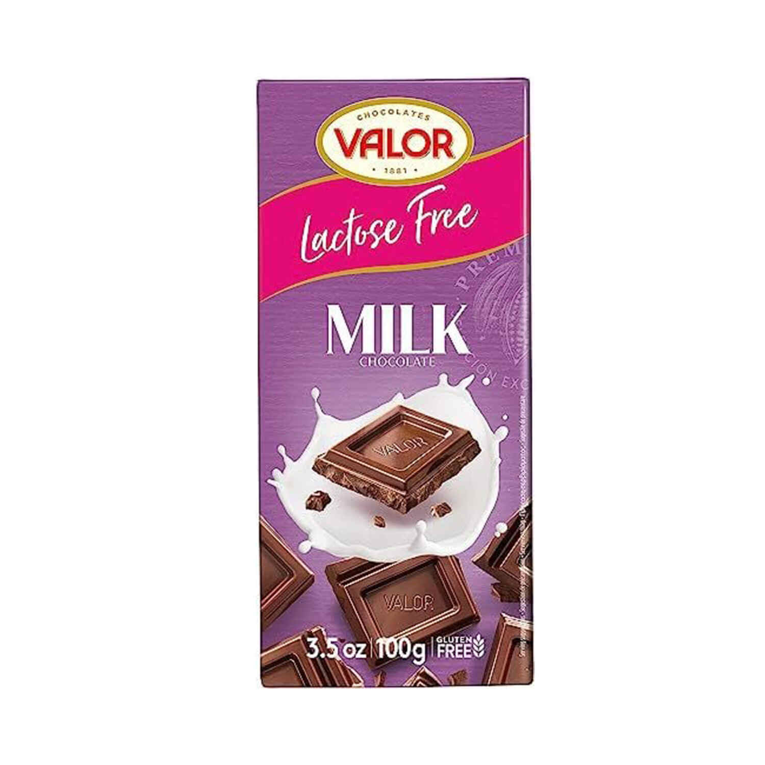 Valor Milk chocolate lactose free 100g