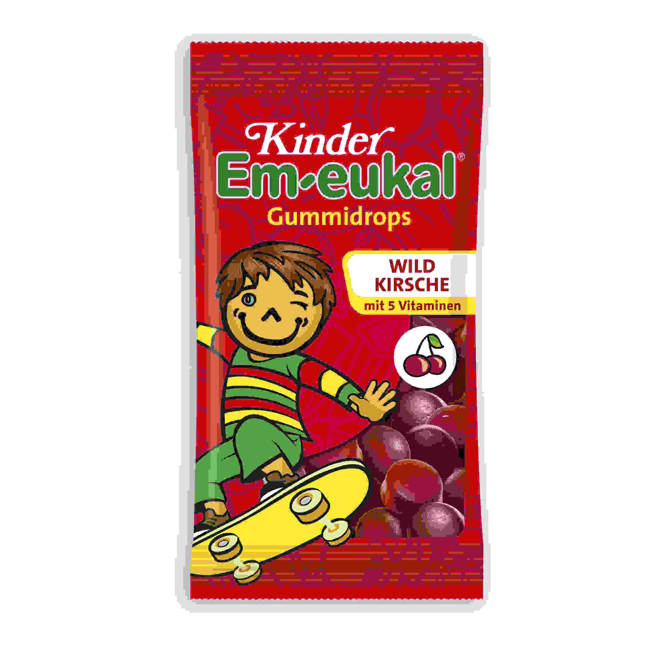 Kinder Em-eukal® Gummidrops Wildkirsche zh. 75 g
