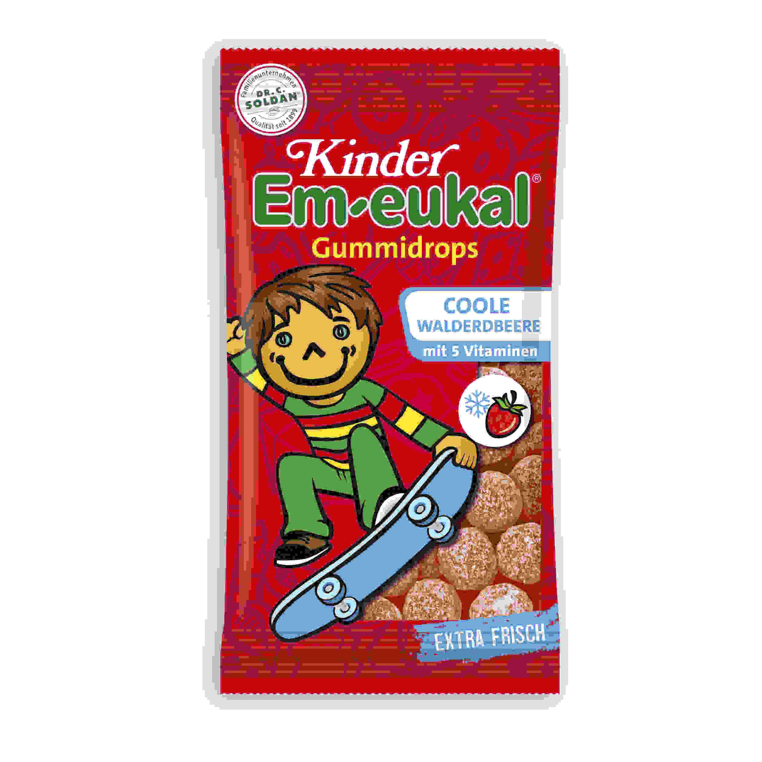 Kinder Em-eukal Gummidrops Coole Walderdbeere zh. 75 g
