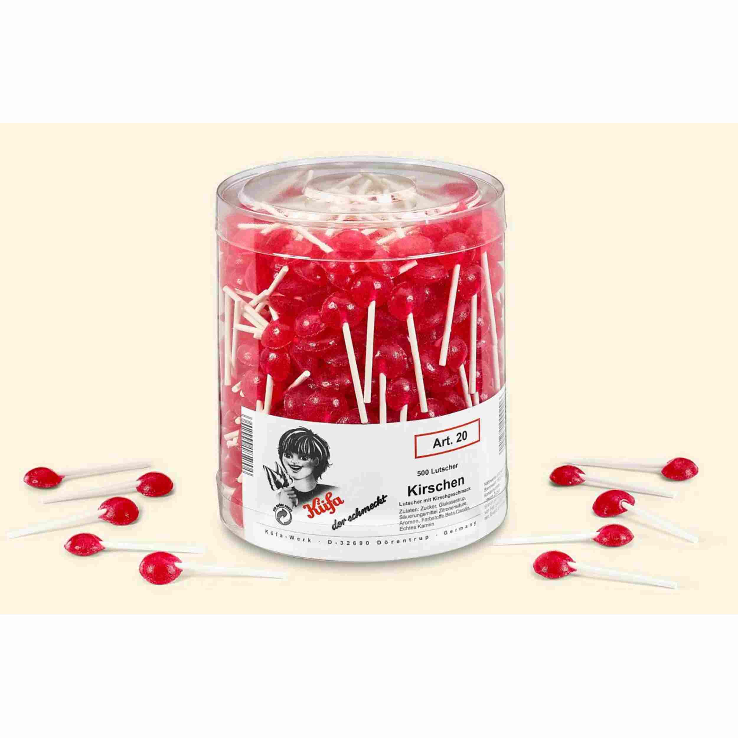 Küfa Kirschen Frucht Lutscher 500 Stk.