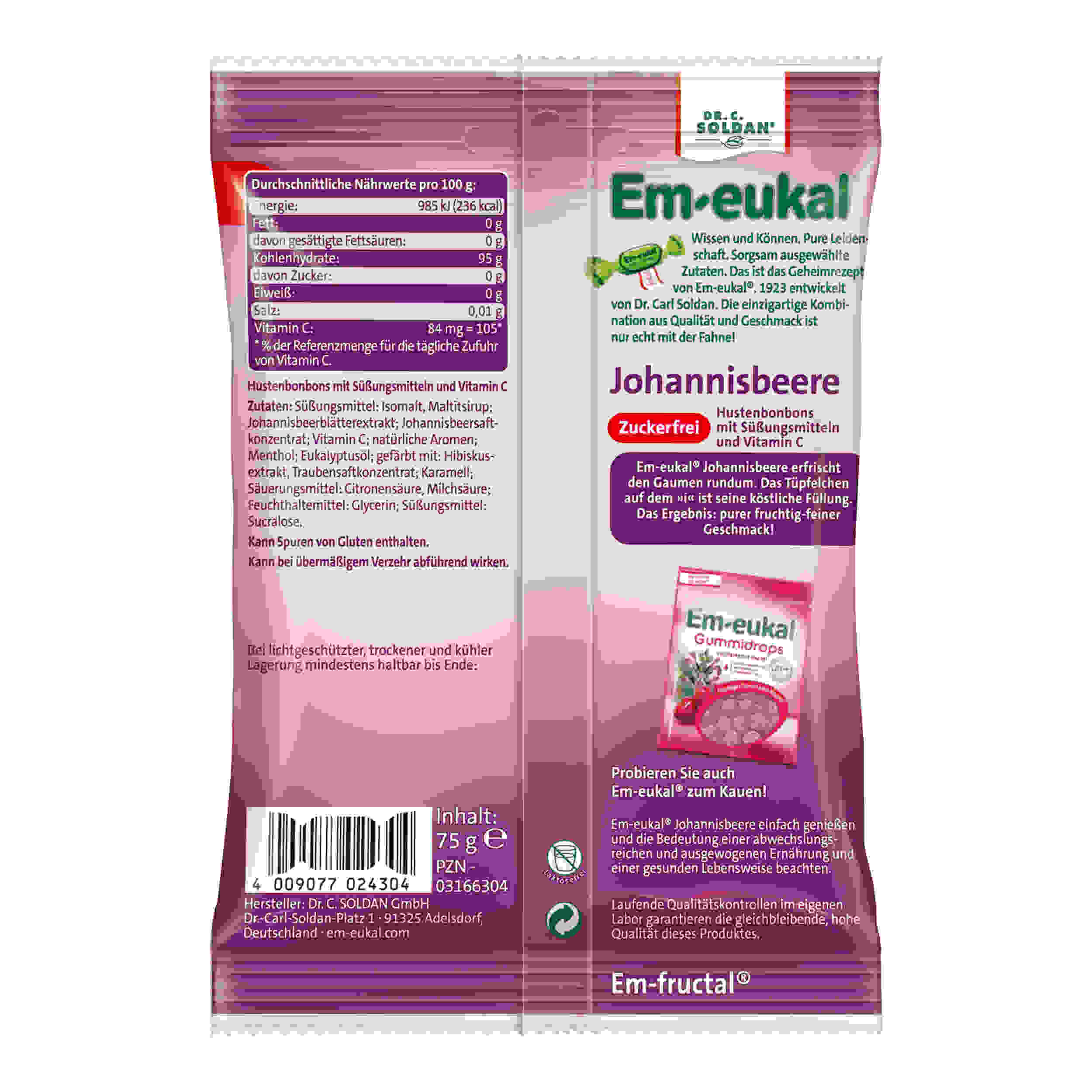 Em-eukal Johannisbeere gefüllt zfr. 75 g