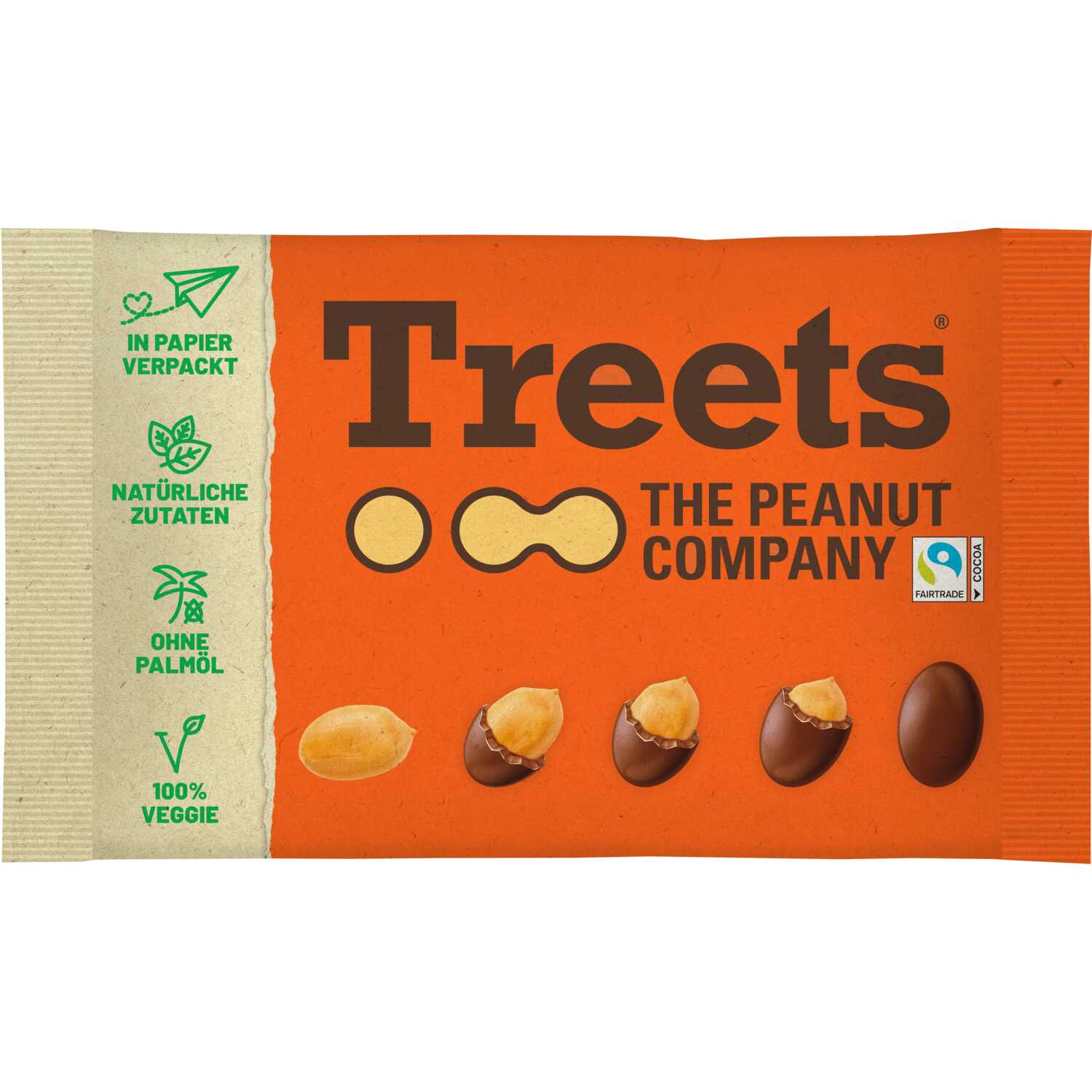 Treets Peanuts 185g in Papierbeutel