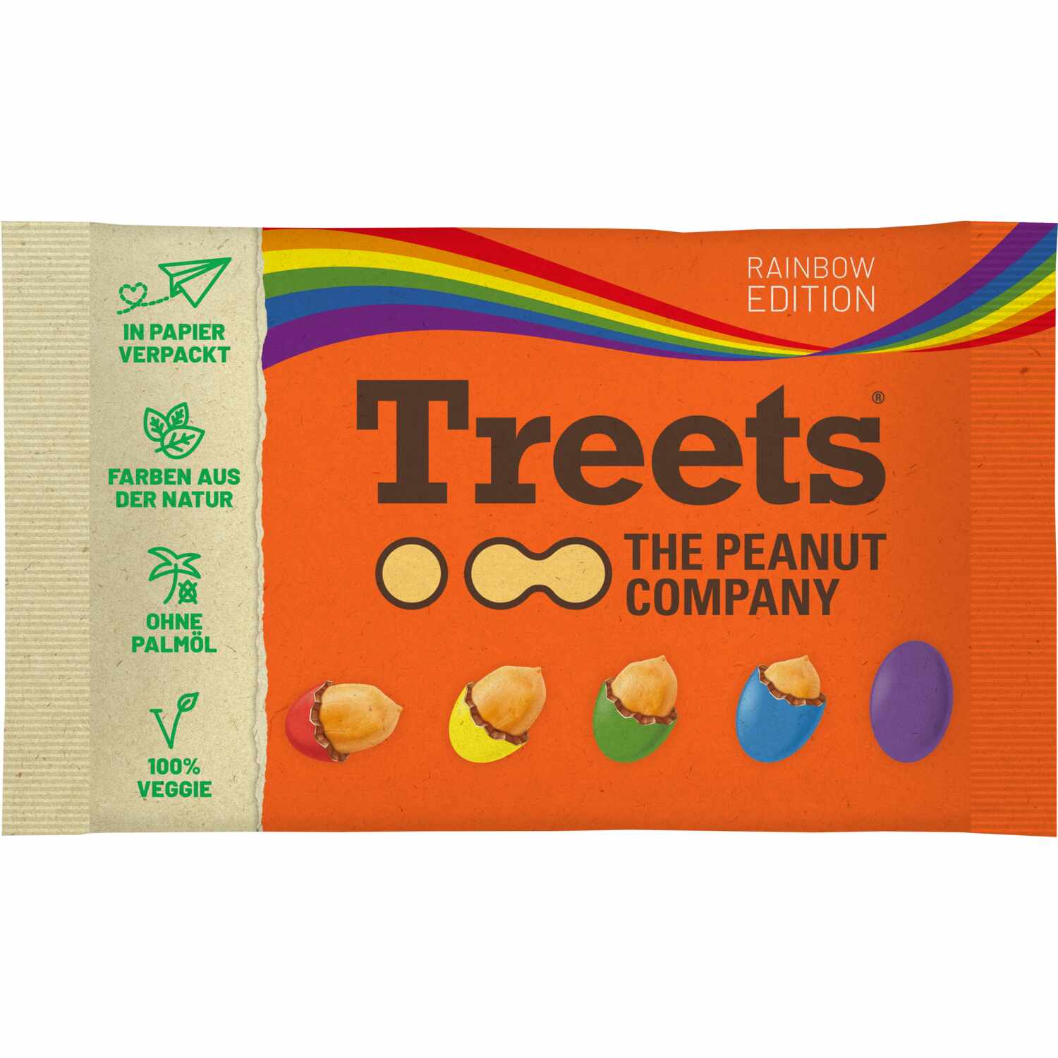 Treets Peanuts Rainbow-Edition 185g in Papierbeutel