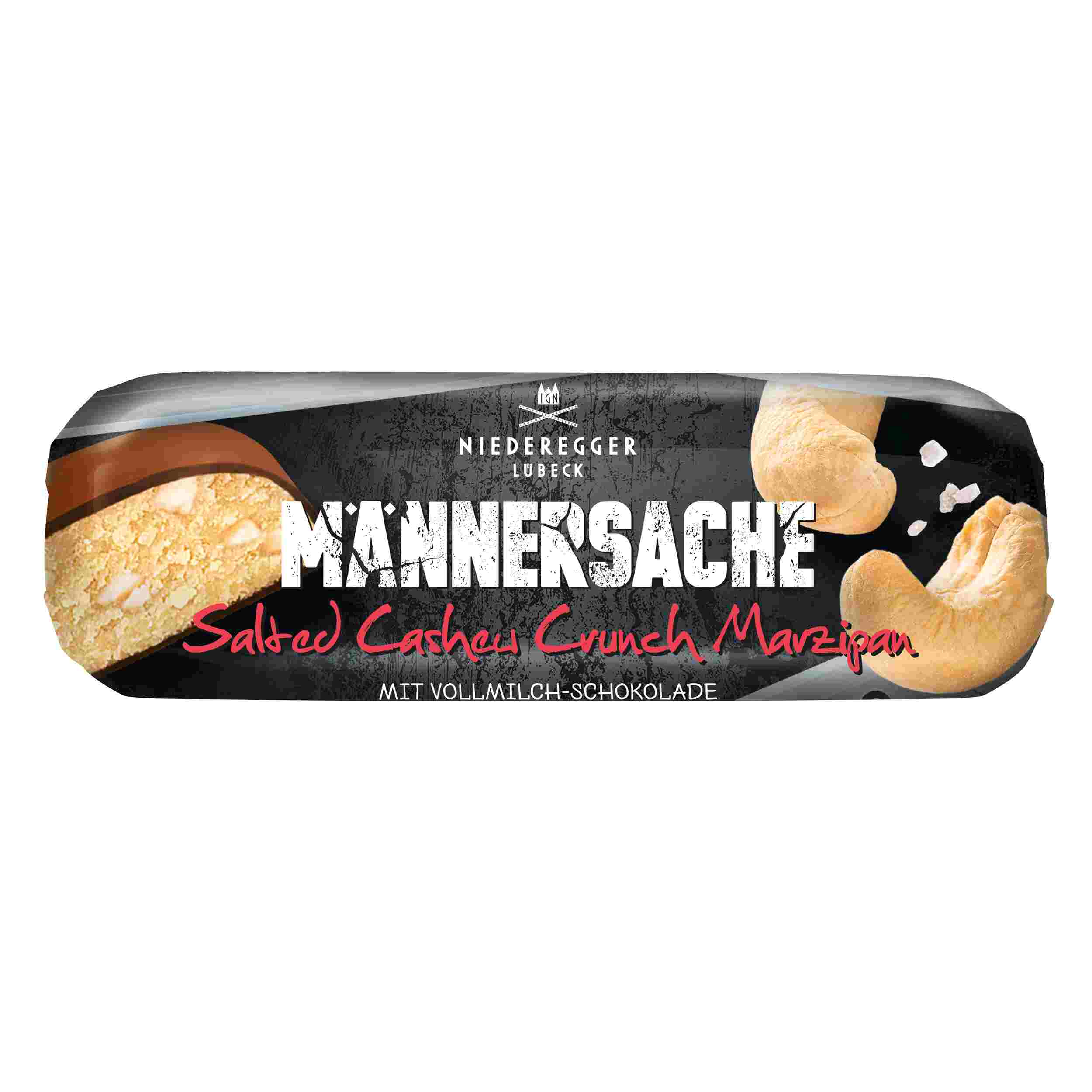Niederegger Marzipan Vollmilch Brot Salted Cashew Crunch 'Männersache' 125g
