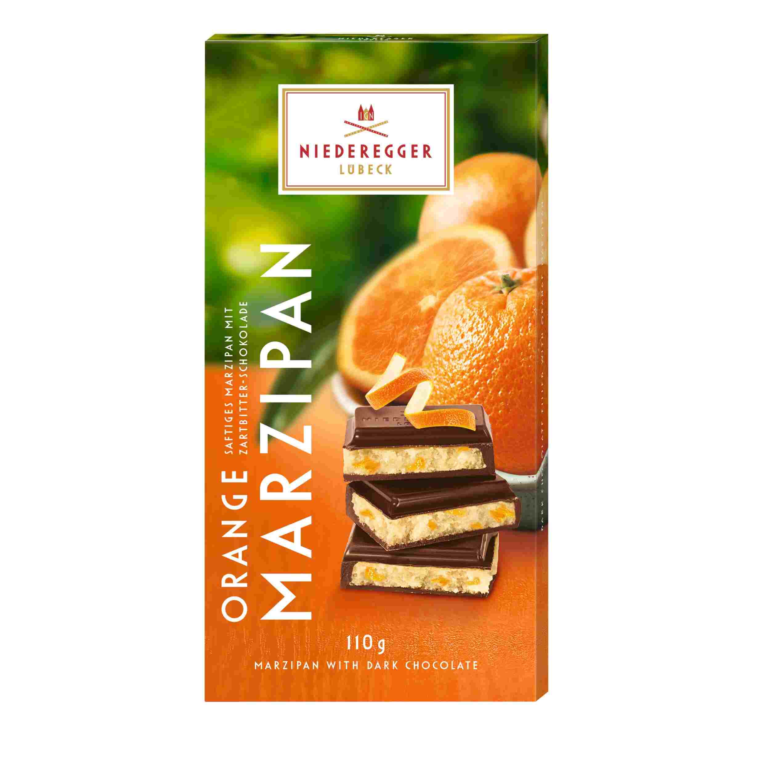 Niederegger Marzipan Tafel - Schokolade Orange 110g