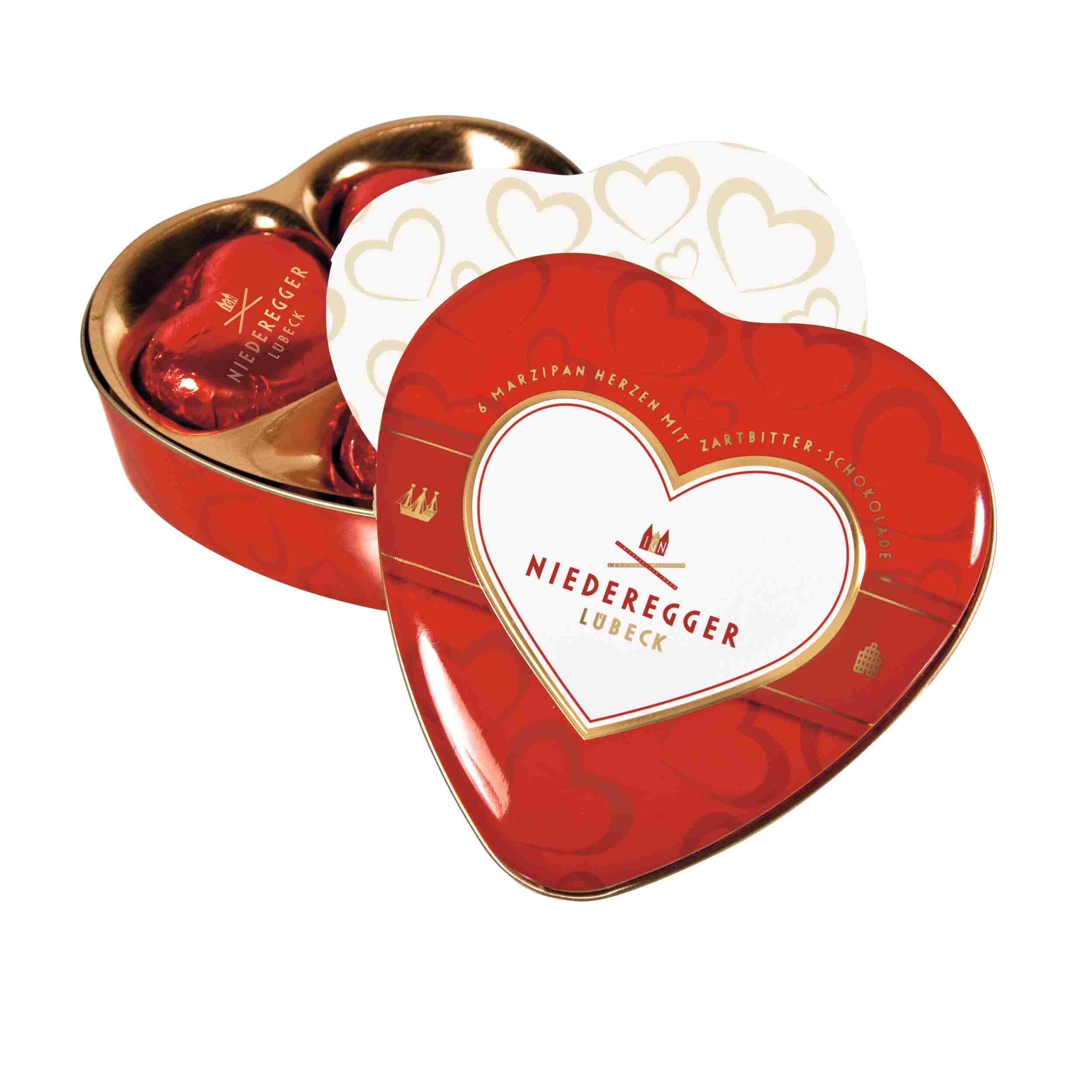 Niederegger Marzipan-Herzen Geschenkdose 75g