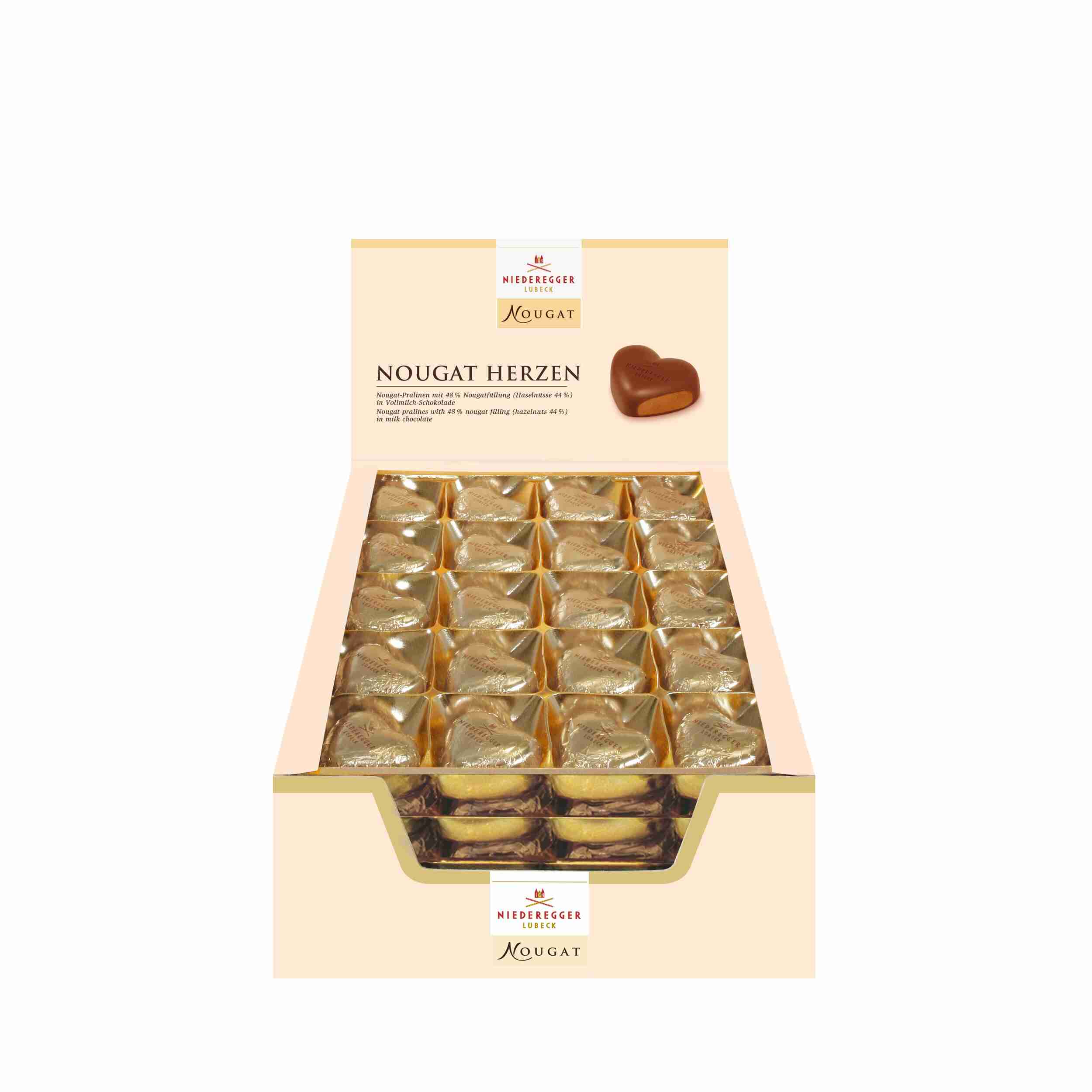 Niederegger Nougat Herzen Nuss 12,5g