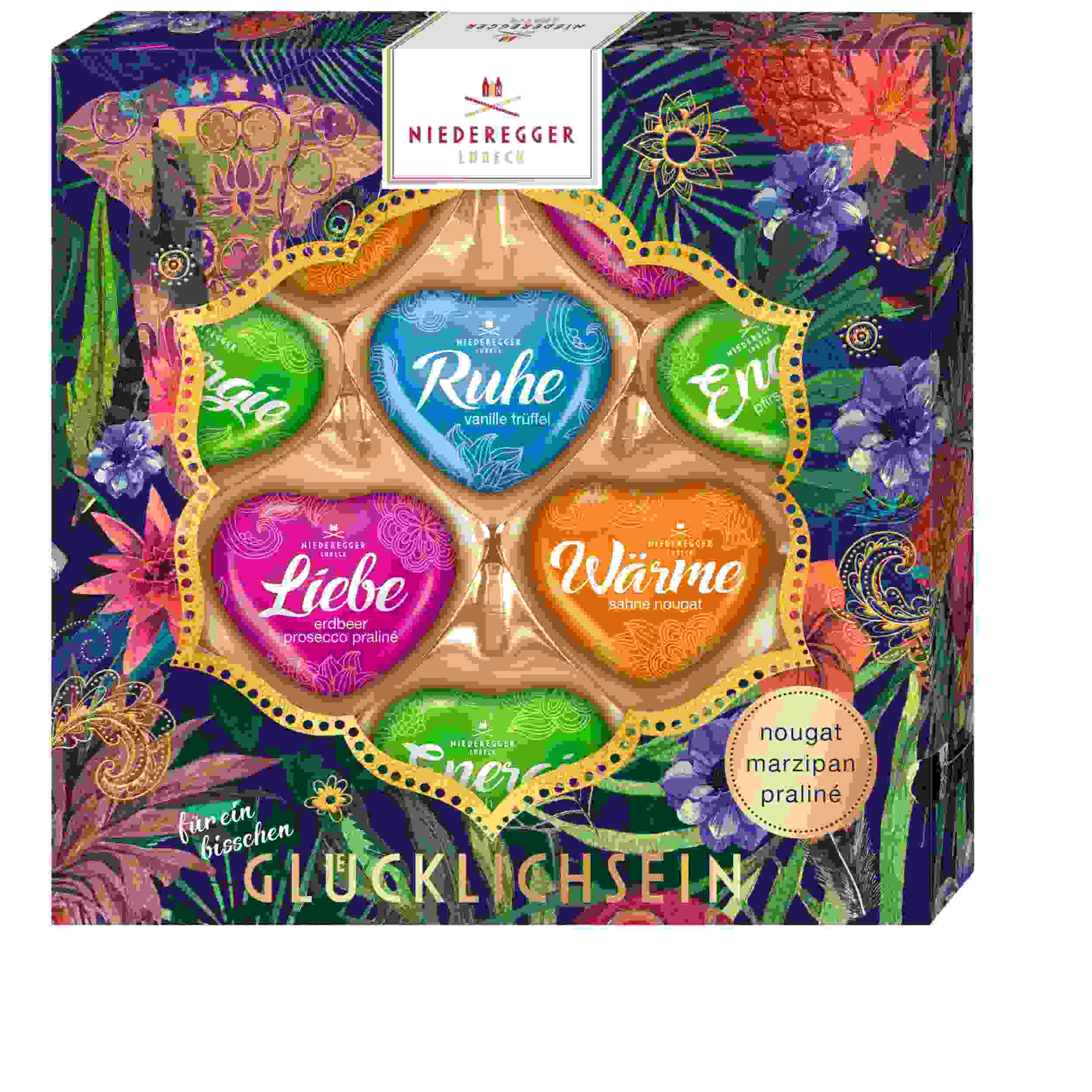 Niederegger Herzen-Sortiment "Dschungel" 125g