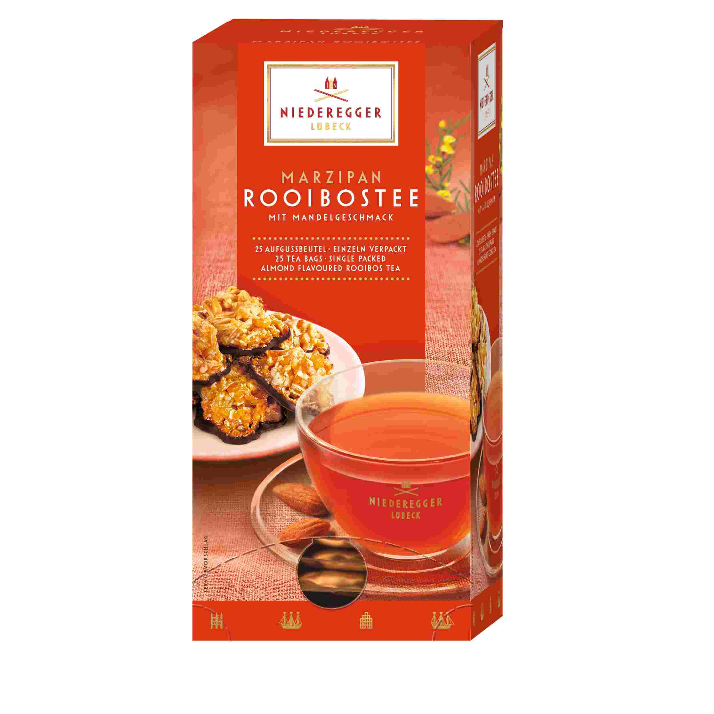 Niederegger Marzipan-Rooibos-Tee, 25 Doppelkammerbeutel 43,75g