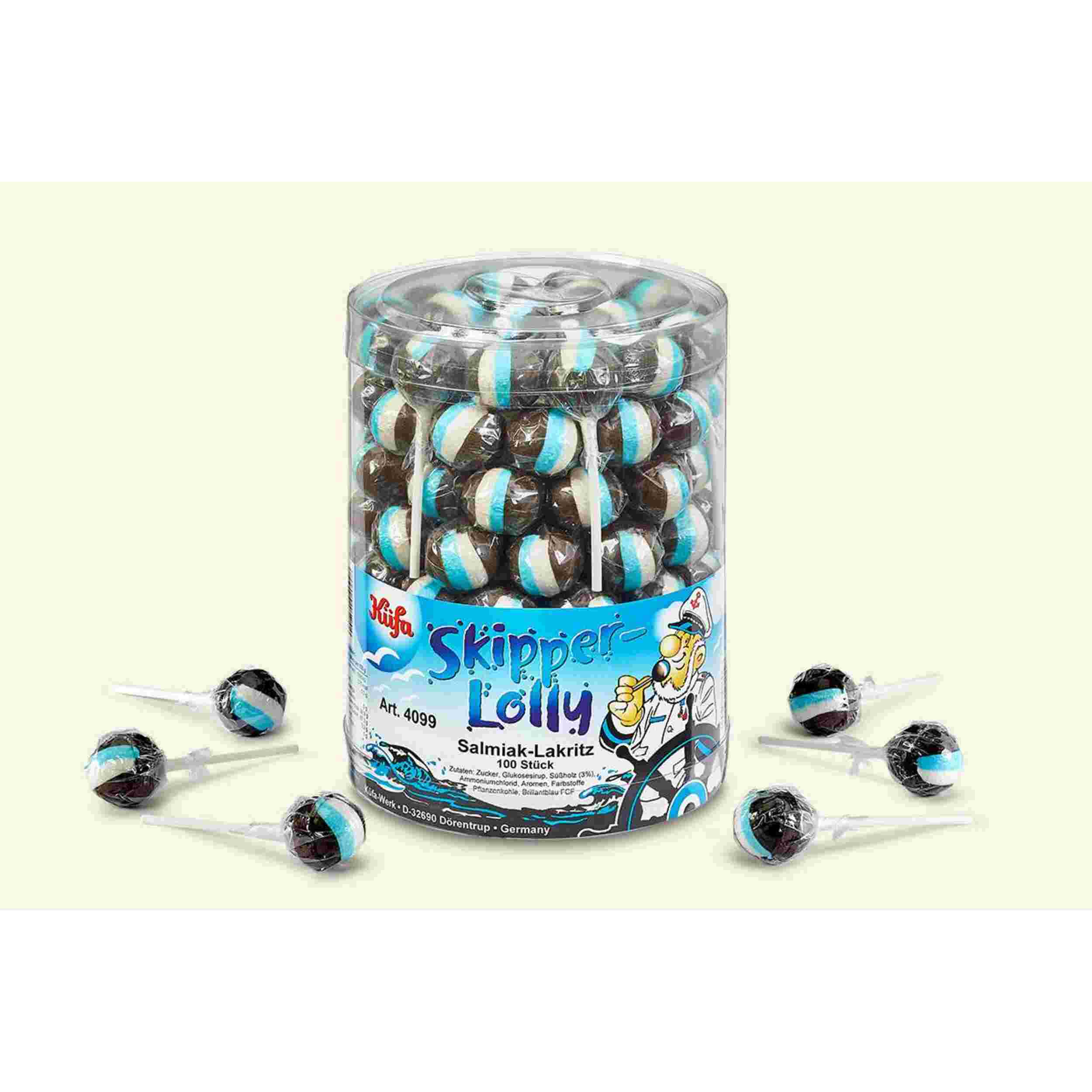 Küfa Skipper-Lolly, Salmiak-Lakritz 100Stk.