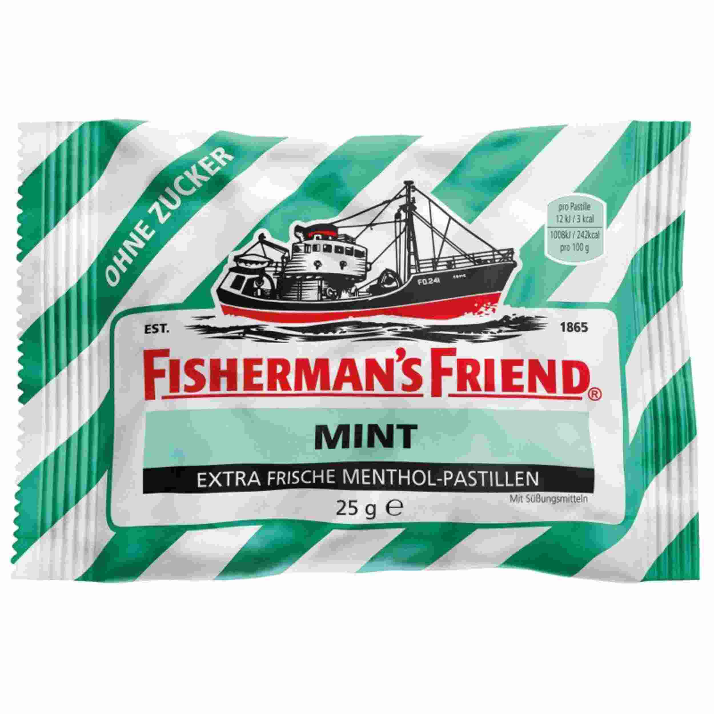 FISHERMAN'S FRIEND MINT O.ZUCKER 25G BT