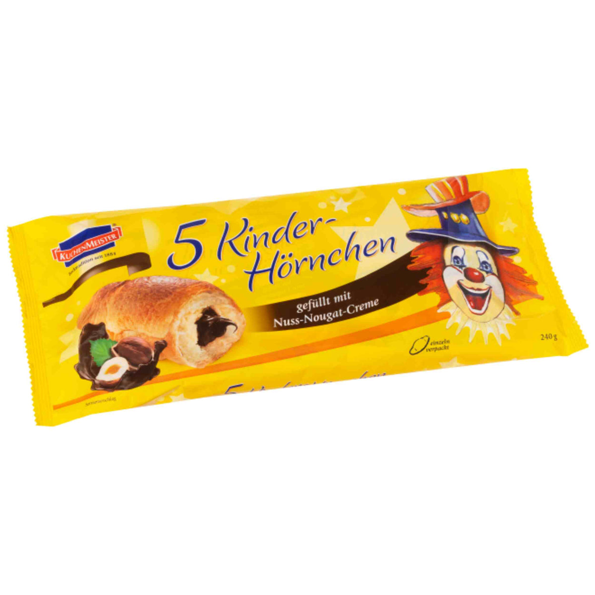 Kuchenmeister Kinderhörnchen mit Nuss-Nougat Füllung 5er 240g