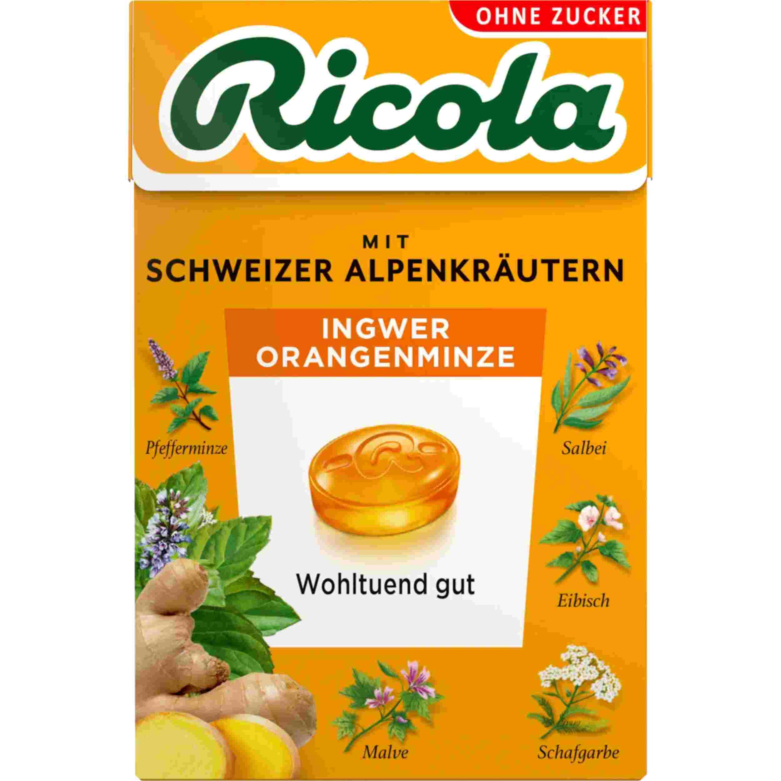 RICOLA INGWER-ORANGENMINZE OZ 50G