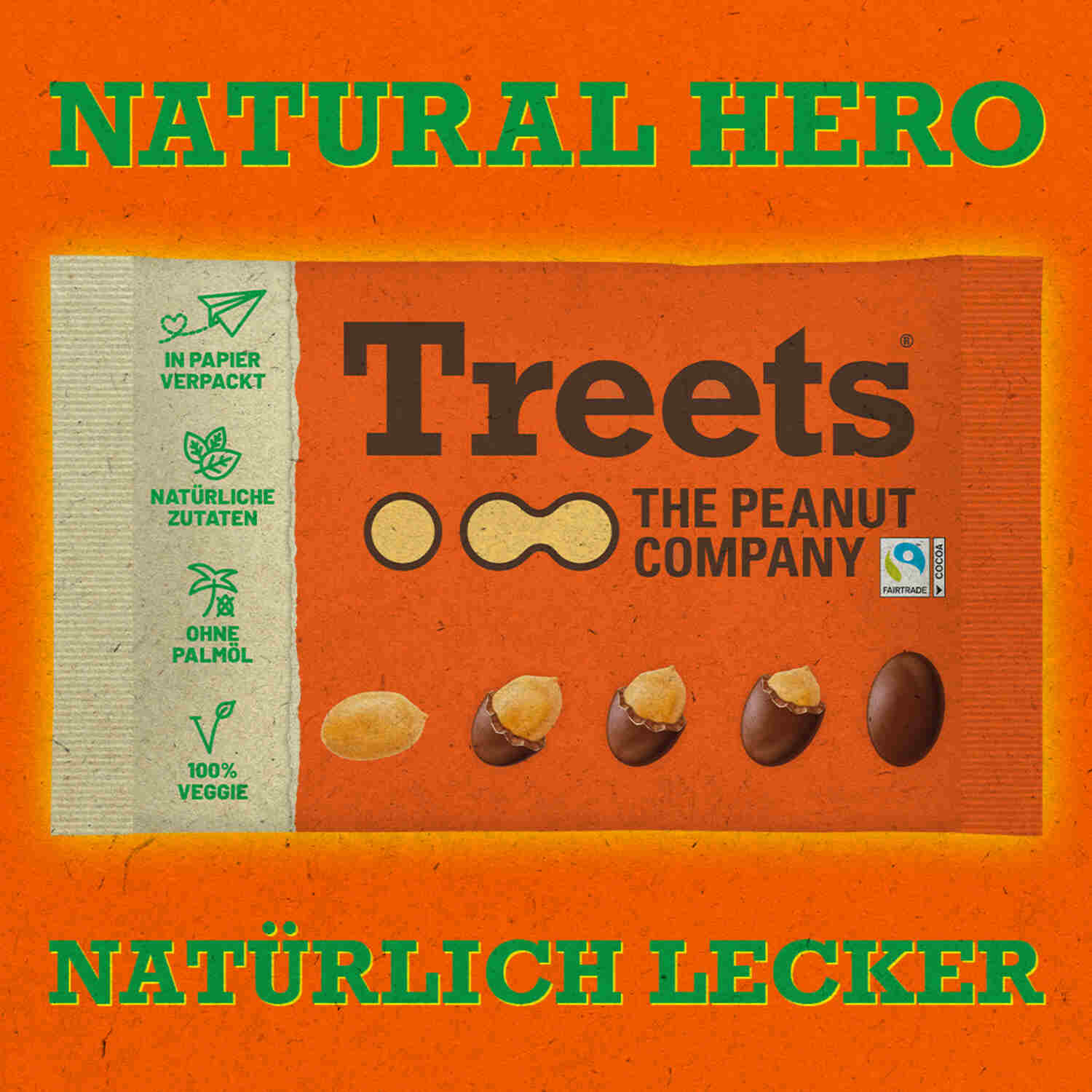 Treets Peanuts 185g in Papierbeutel