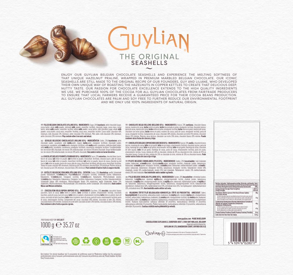 Guylian Meeresfrüchte Nuss-Nougat 1000 g-Packung