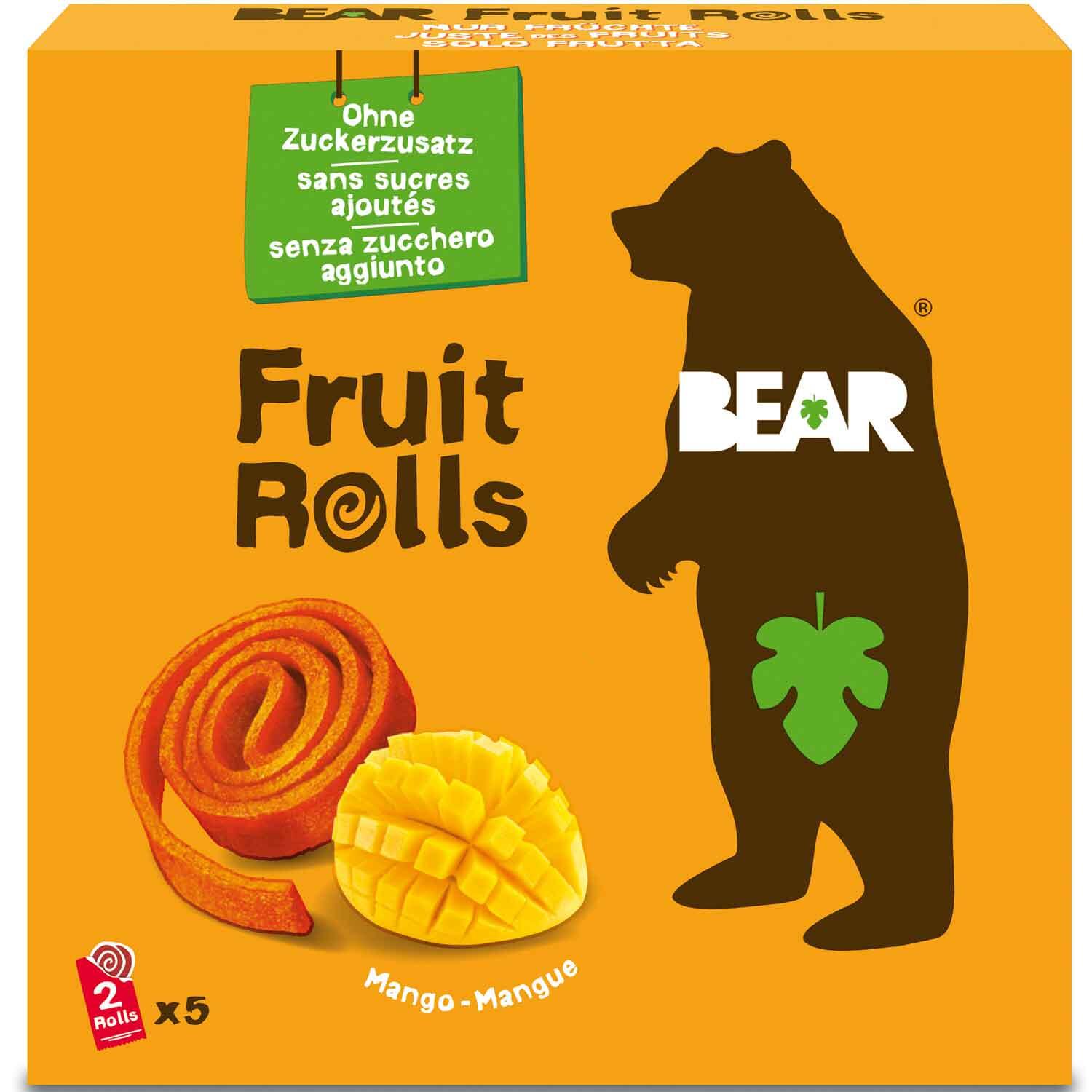 BEAR FRUIT ROLLS MANGO 5X20G PK