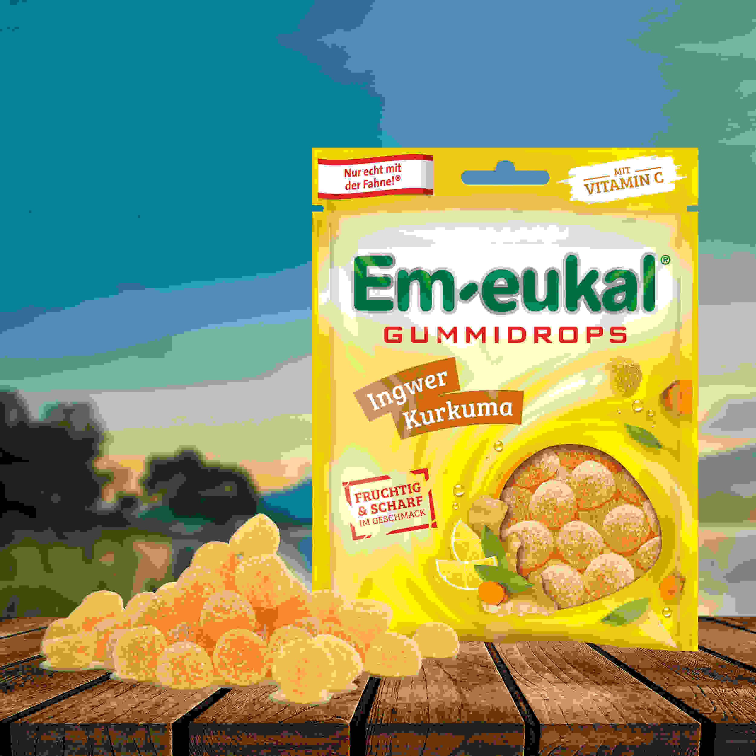 Em-eukal Gummidrops Ingwer-Kurkuma zh. 90 g