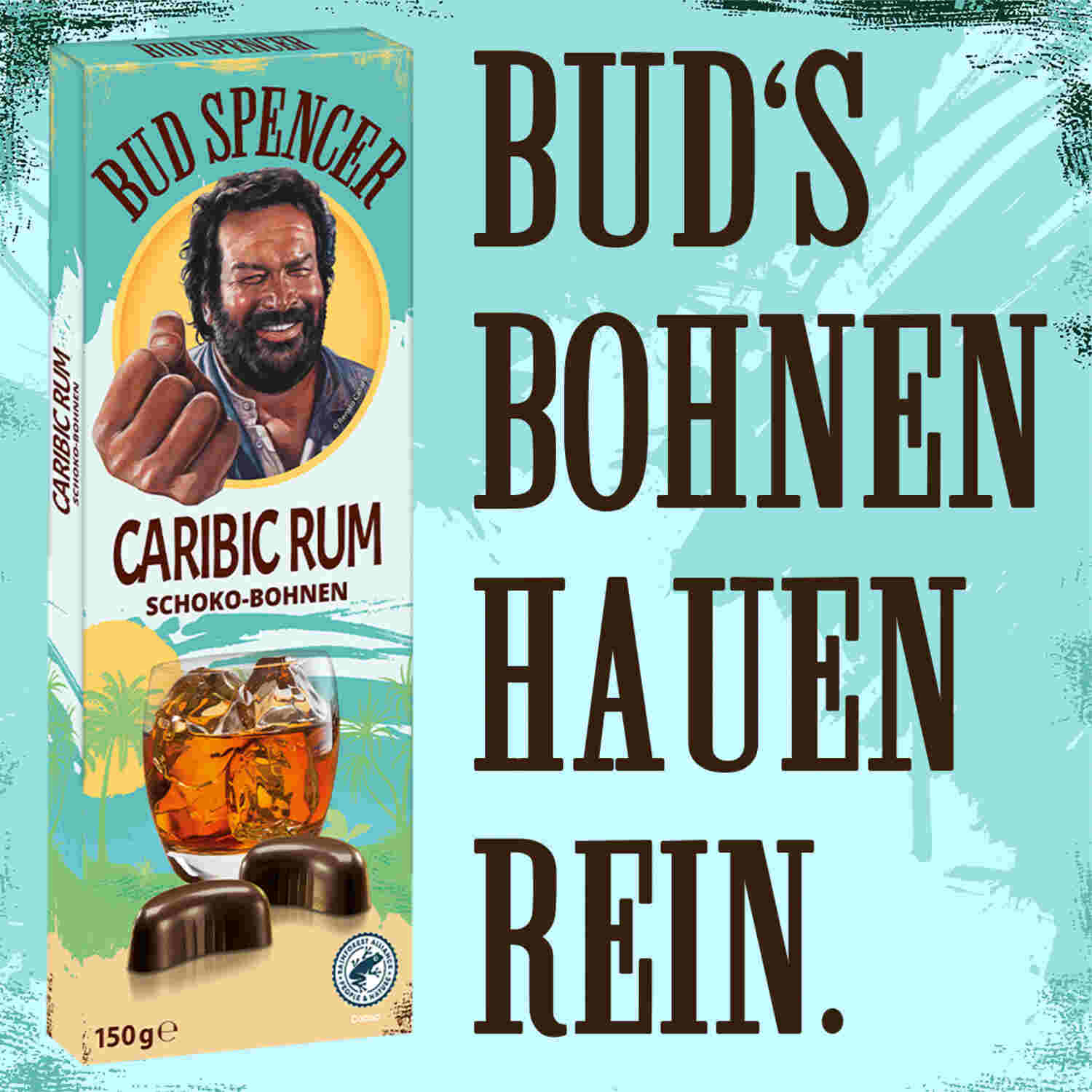 Piasten Bud Spencer Caribic Rum Schoko-Bohnen 150g