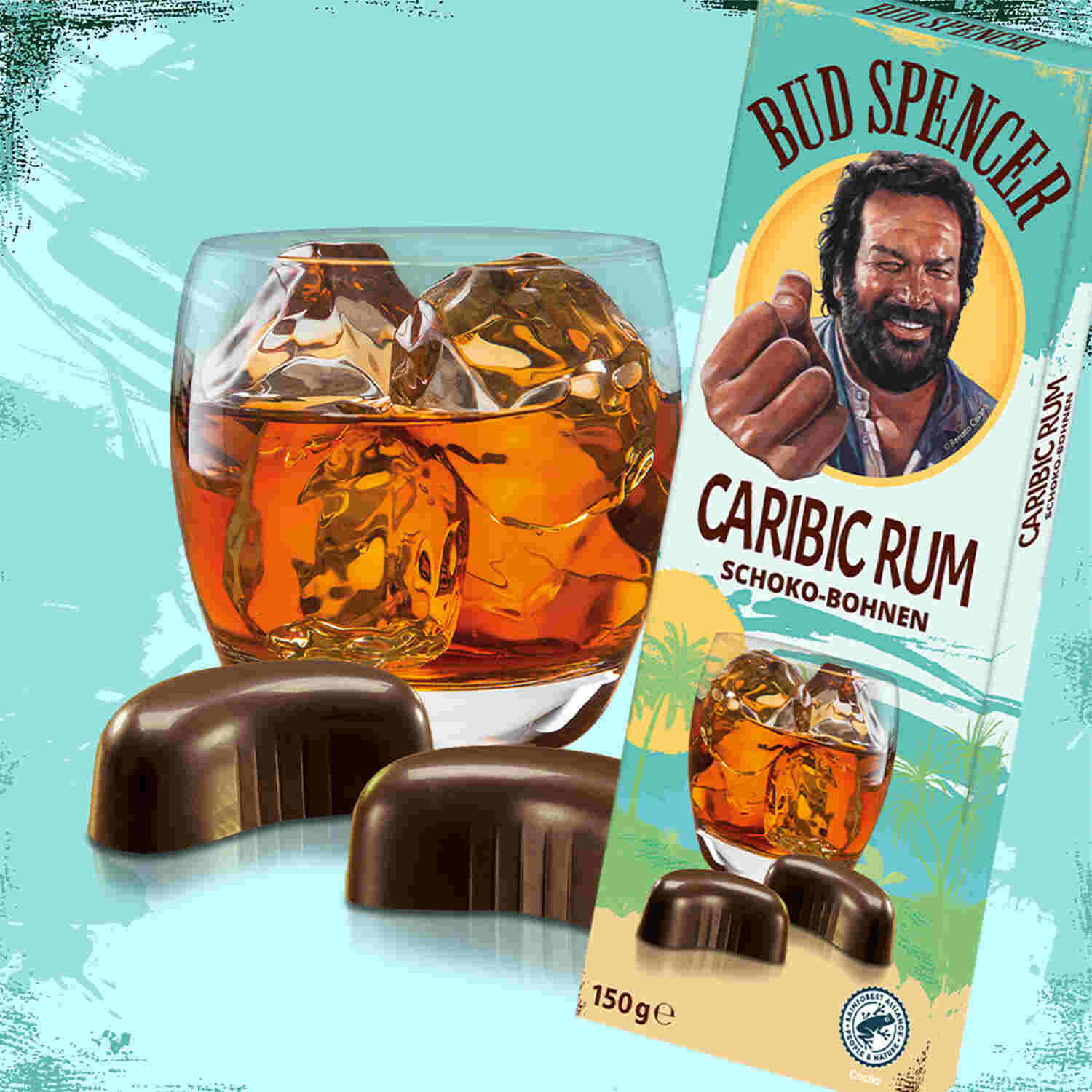 Piasten Bud Spencer Caribic Rum Schoko-Bohnen 150g