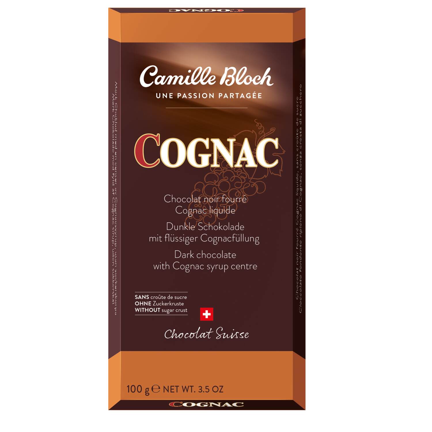 Camille Bloch Une Passion Partagee Cognac Noir 100g