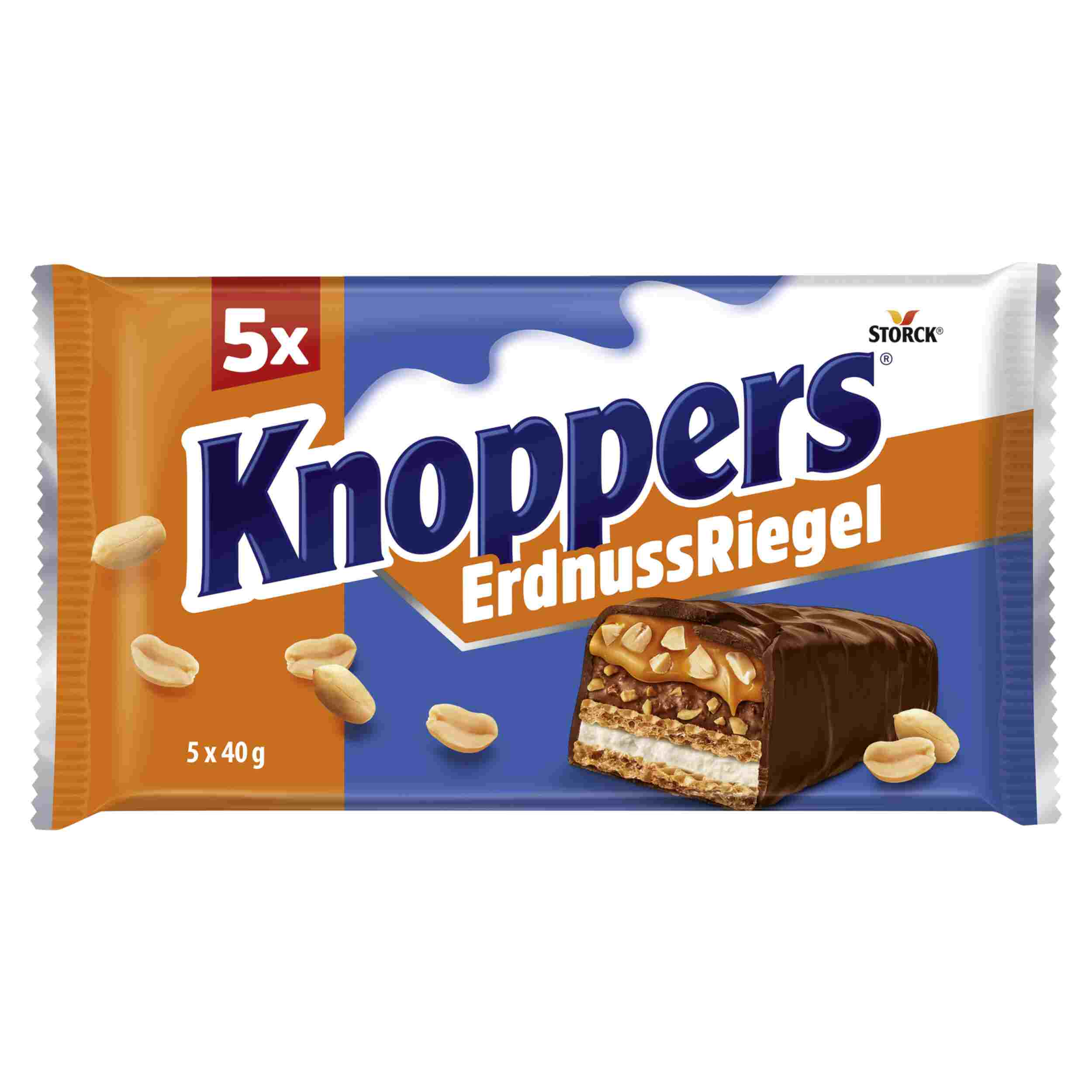 STORCK KNOPPERS ERDNUSSRIEGEL 5X40G PK