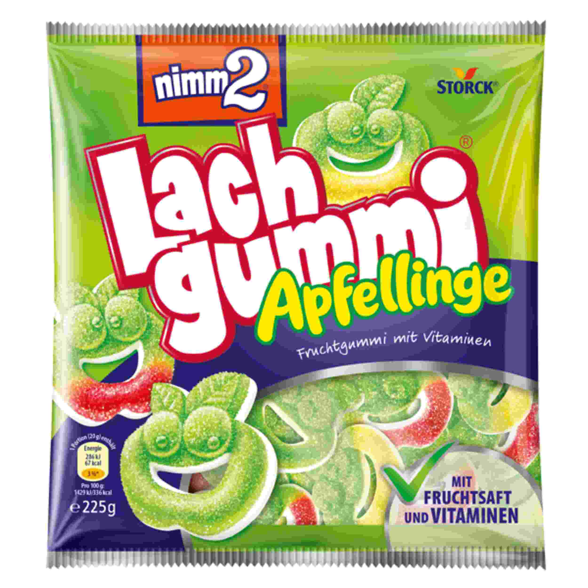 STORCK NIMM2 LACHG.APFELLINGE 225G BT