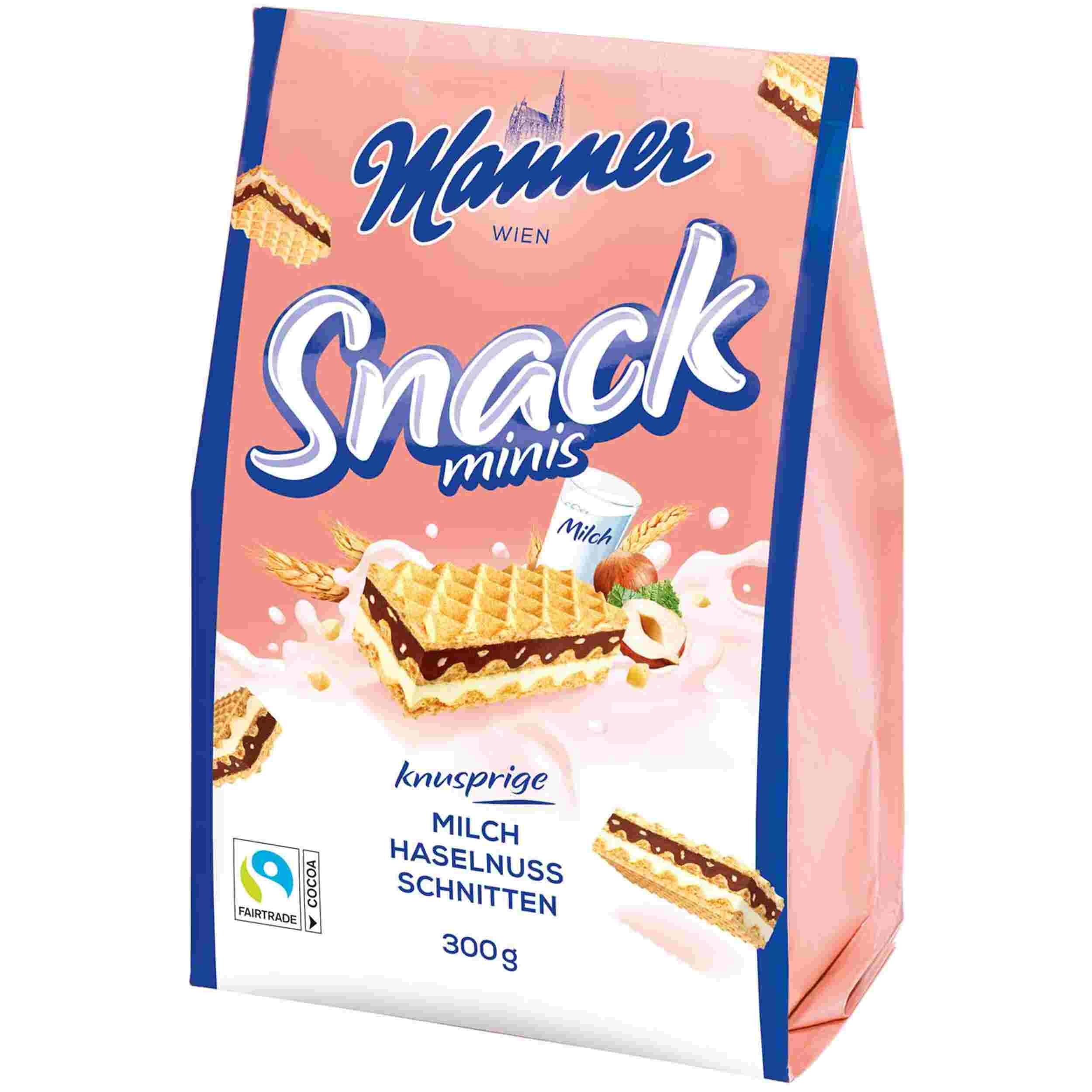 MANNER SNACK MINI HASELNUSS 300G PK
