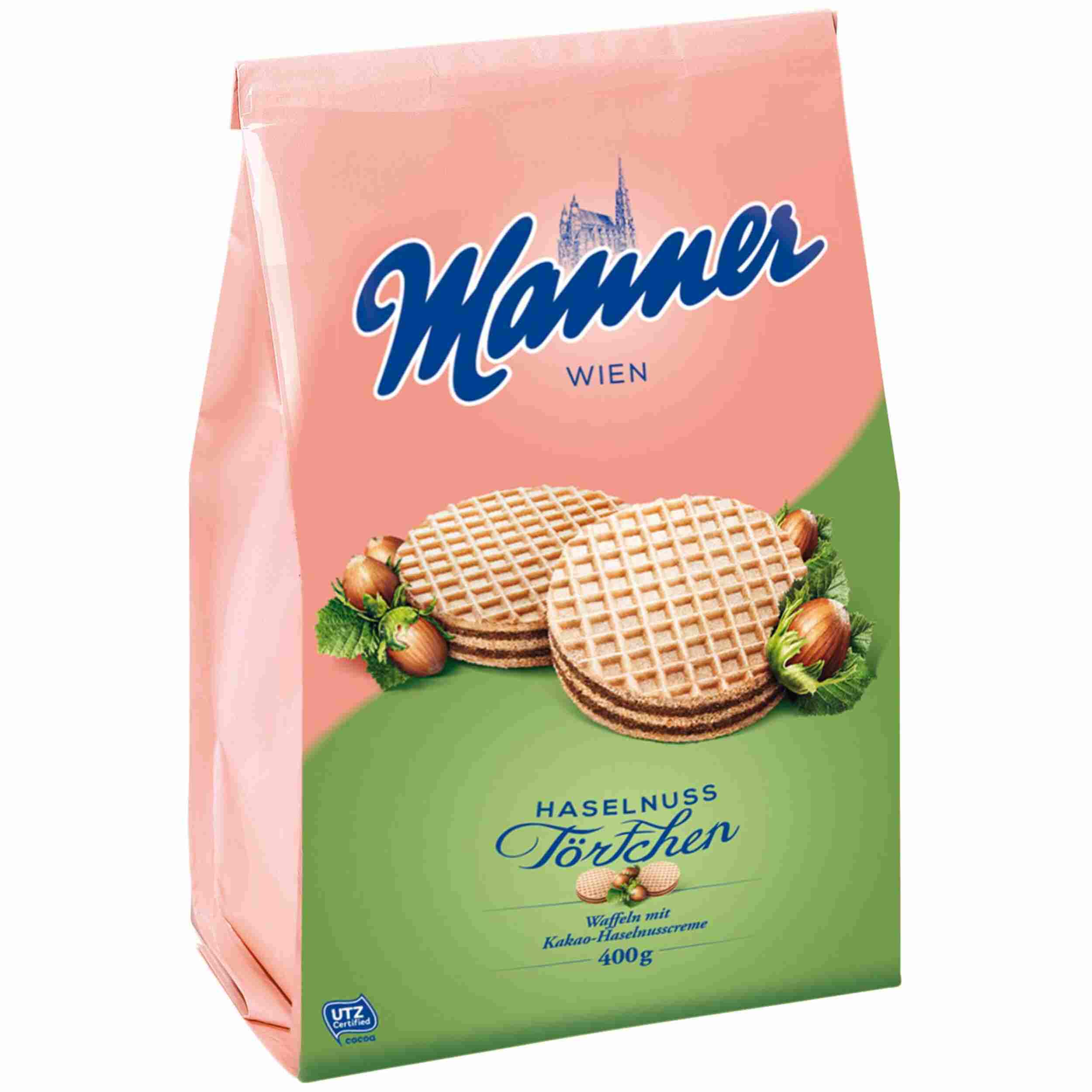 MANNER TOERTCHEN KAKAO HASELN 400G PK