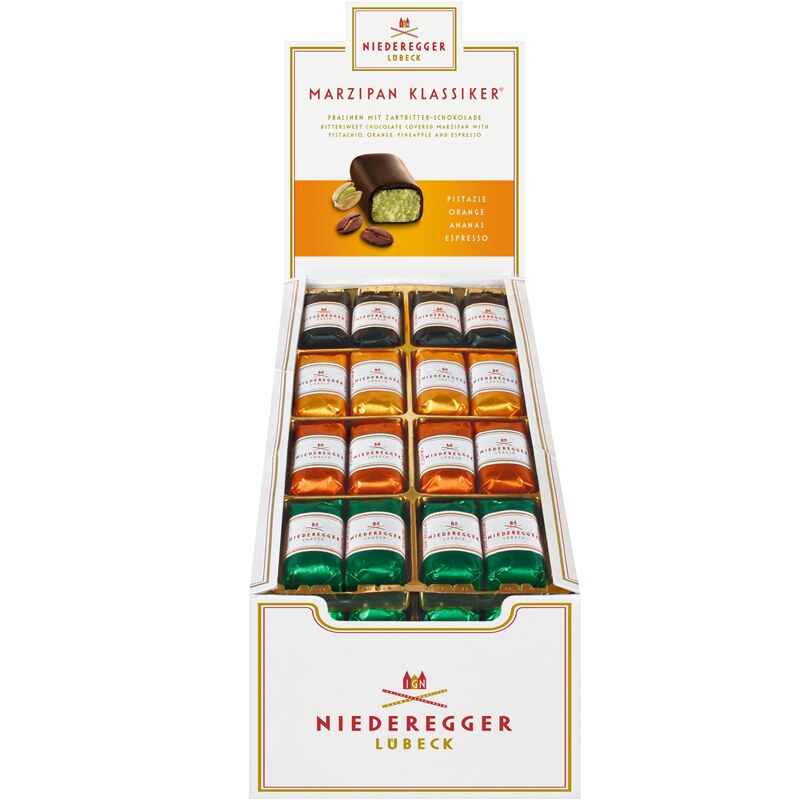 Niederegger Marzipan Klassiker®-Variationen (80 St. im Verkaufskarton) 1000g
