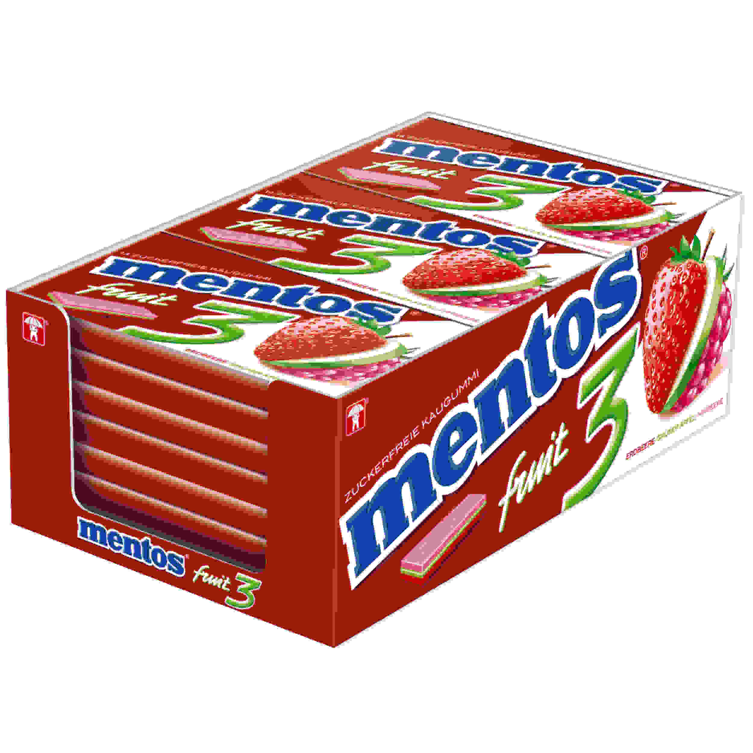 MENTOS GUM 3-LG. FRUITY FRESH 33G SC