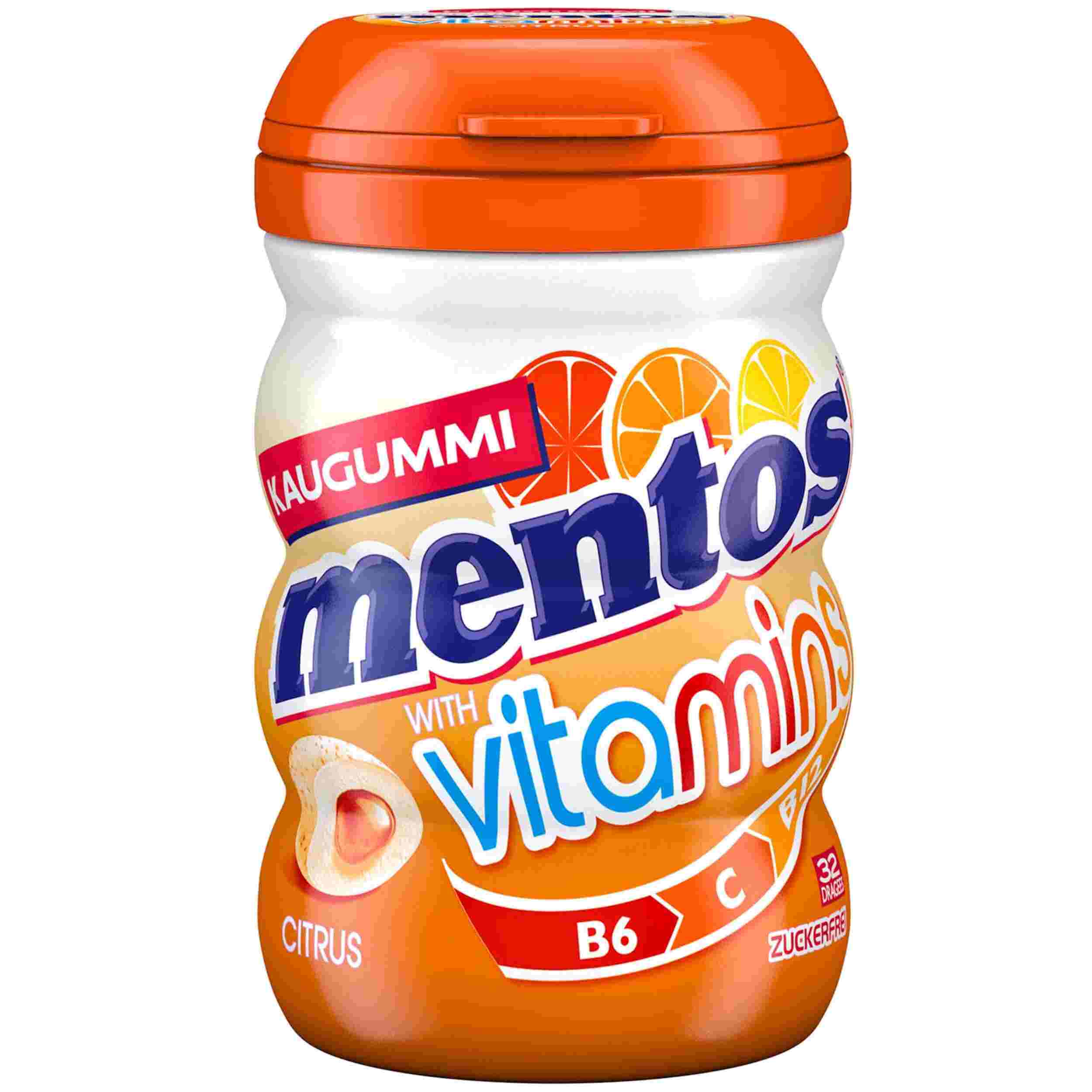 MENTOS GUM VITAMINS CITRUS 64G DS