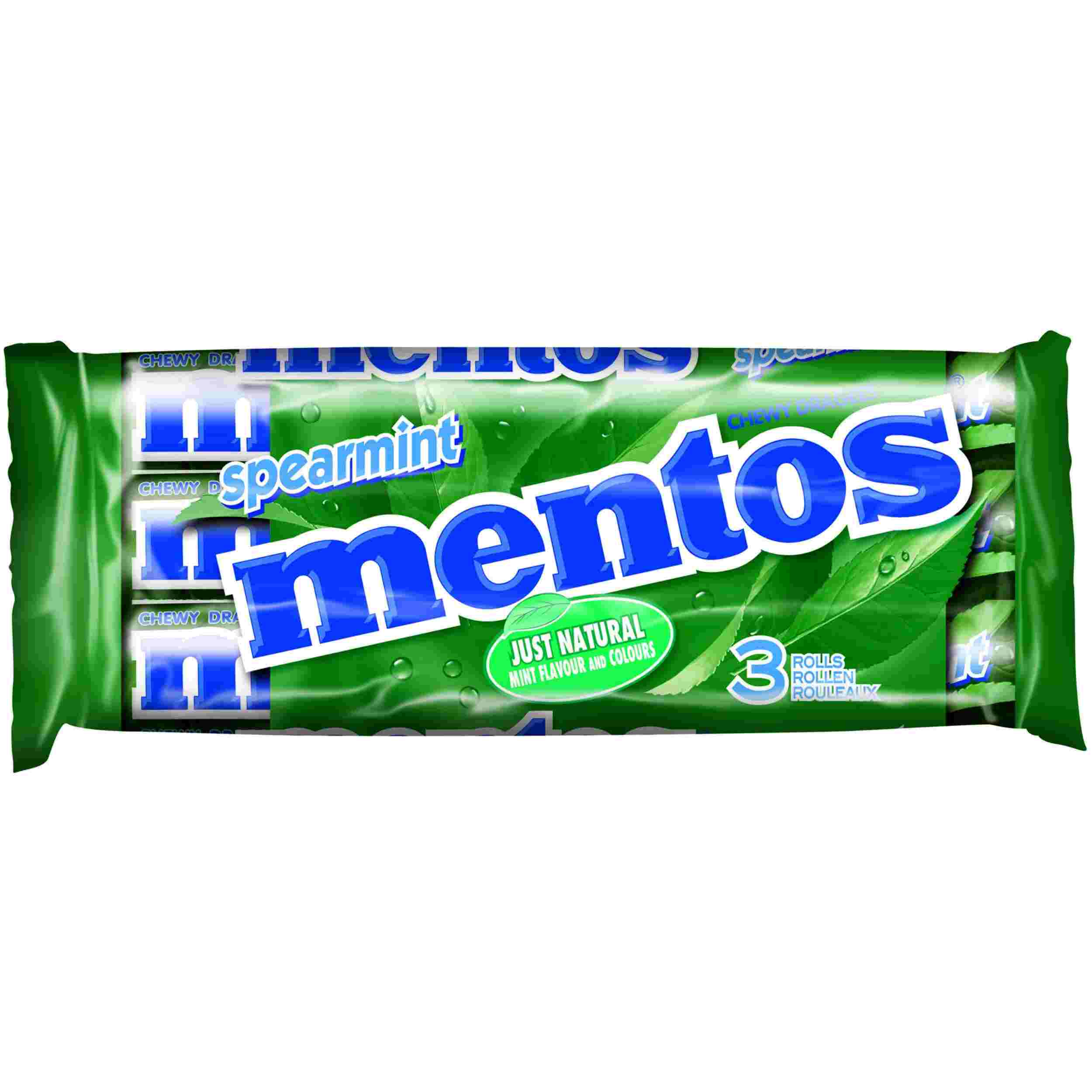 MENTOS KAUBONBONS SPEARMINT 3X38G PK