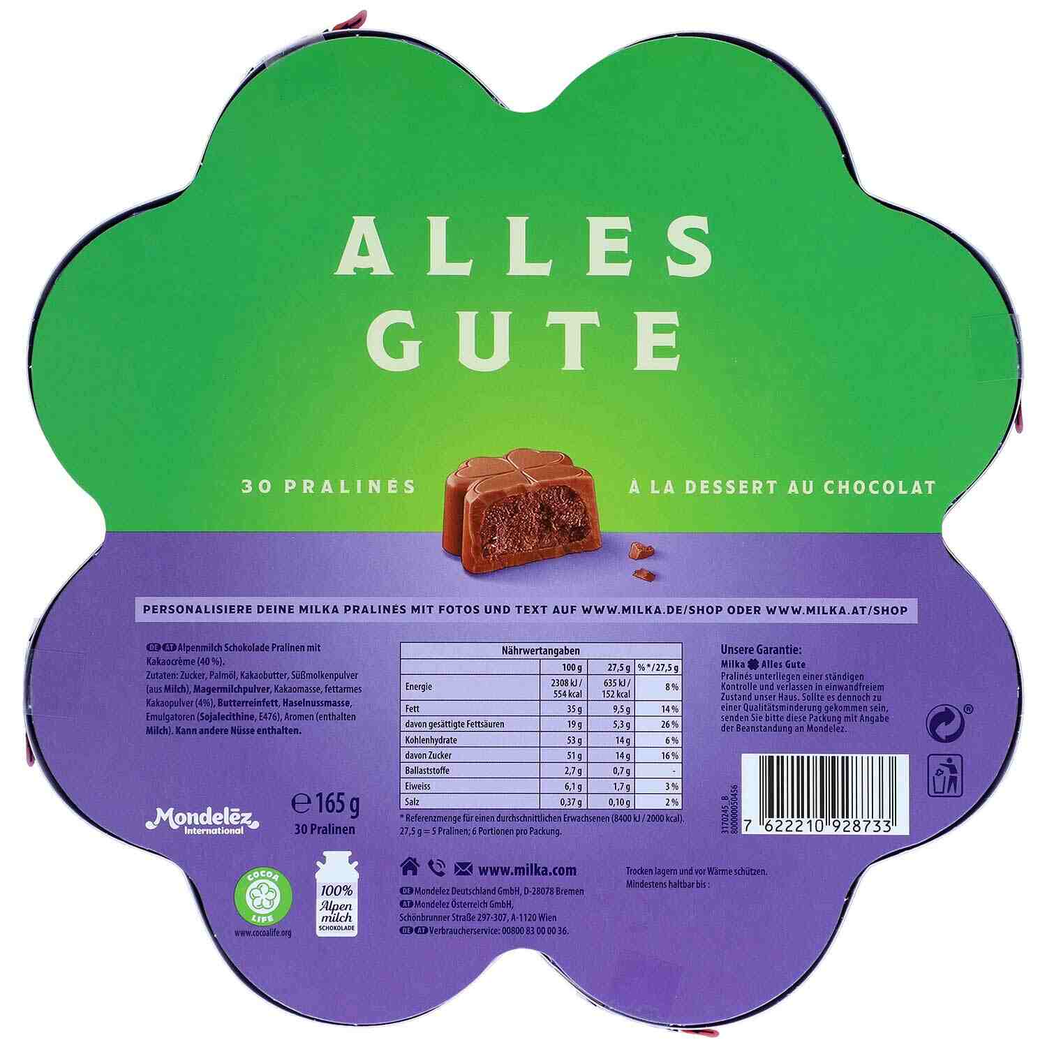 MILKA PRALINES ALLES GUTE 165G PK