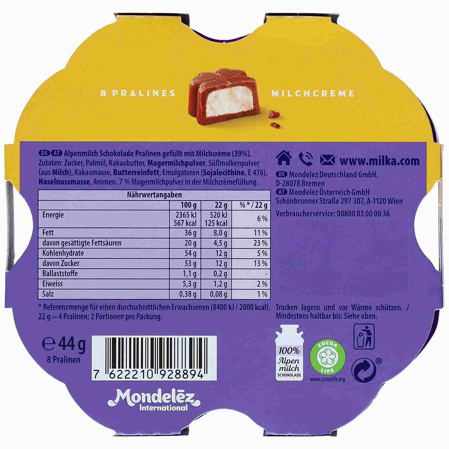 MILKA KLEINES DANKE 44G PK