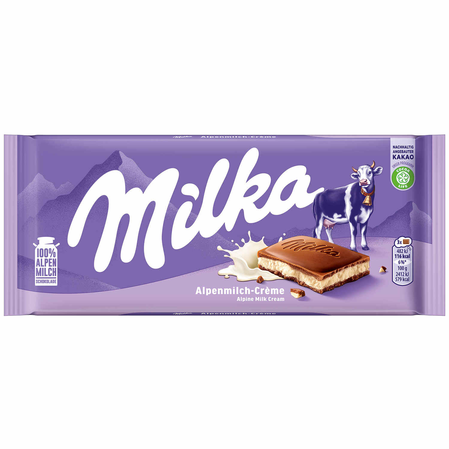 MILKA ALPENMILCH CREME 100G TF