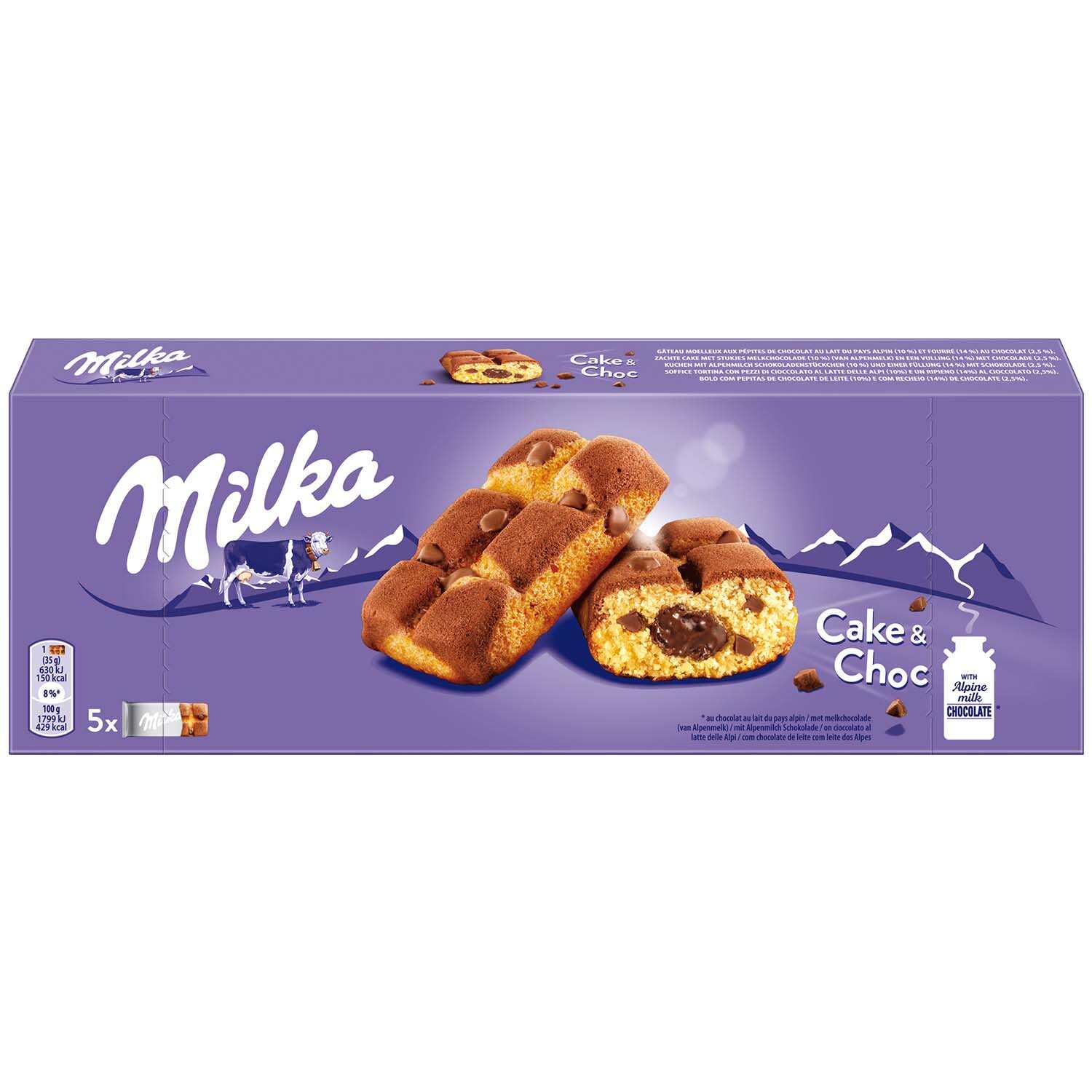 MILKA MINI CAKES CAKE & CHOC 175G PK