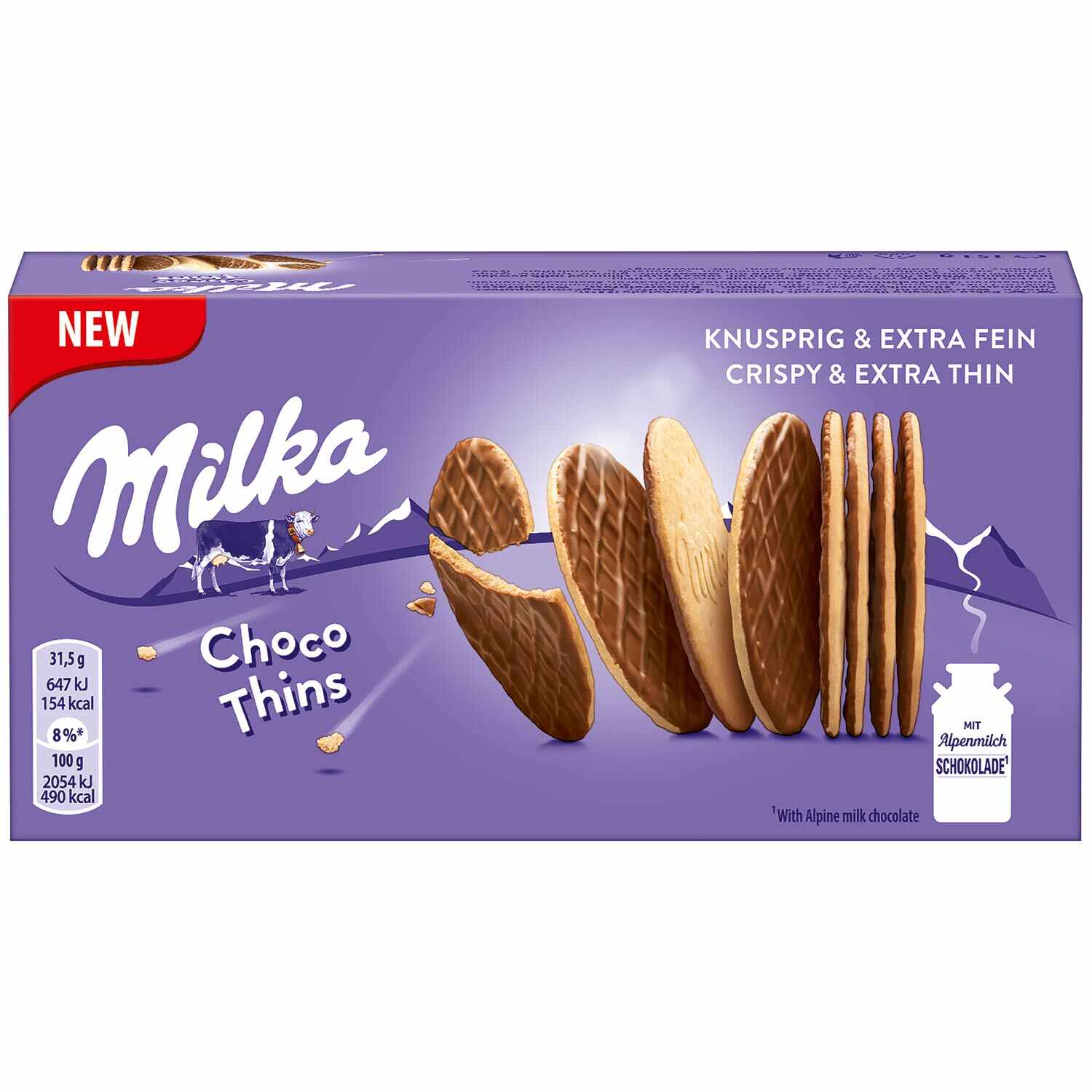 MILKA CHOCO THINS 151G PK