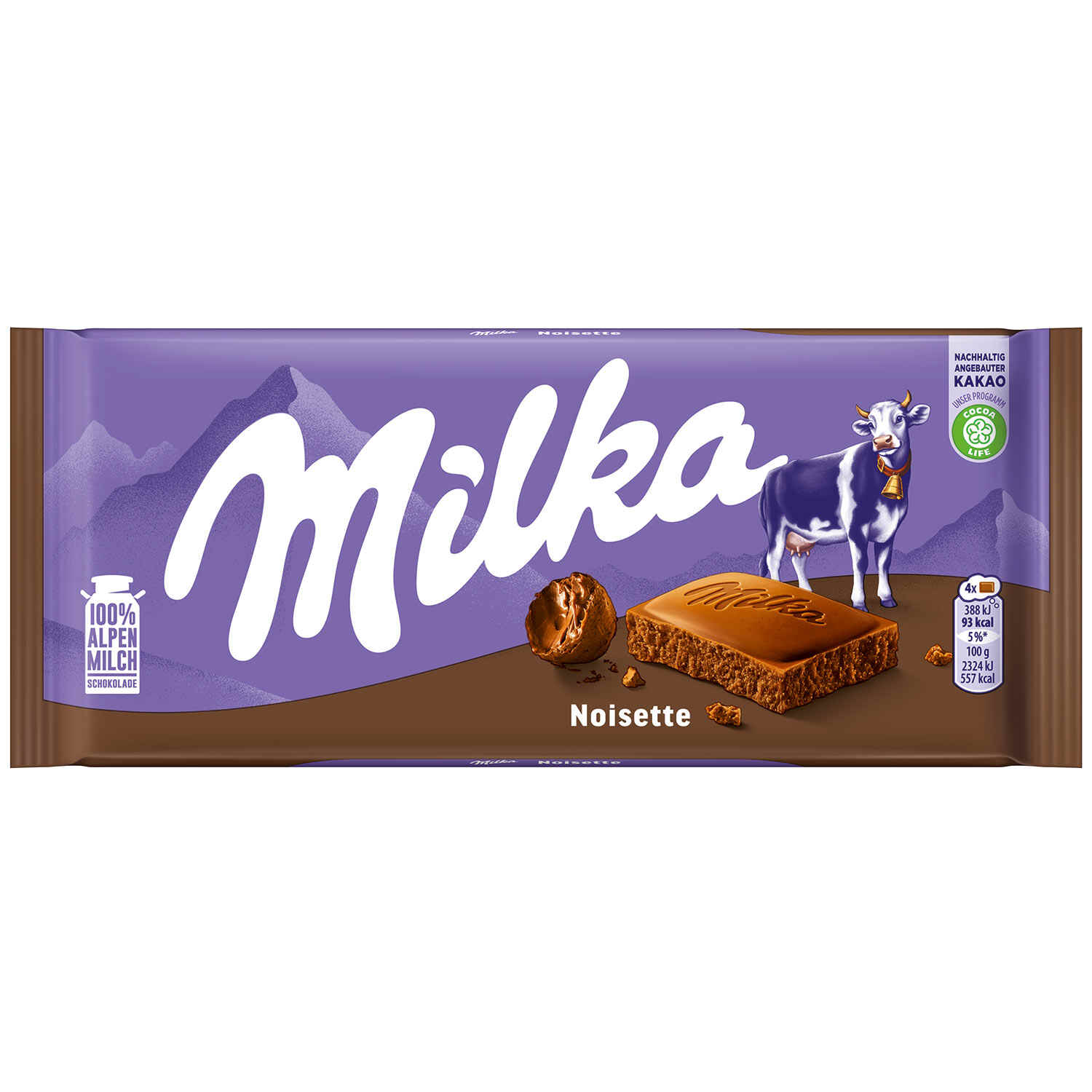 MILKA NOISETTE SCHOKOLADE 100G TF