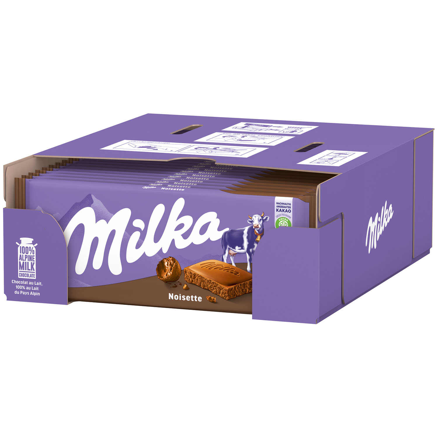 MILKA NOISETTE SCHOKOLADE 100G TF