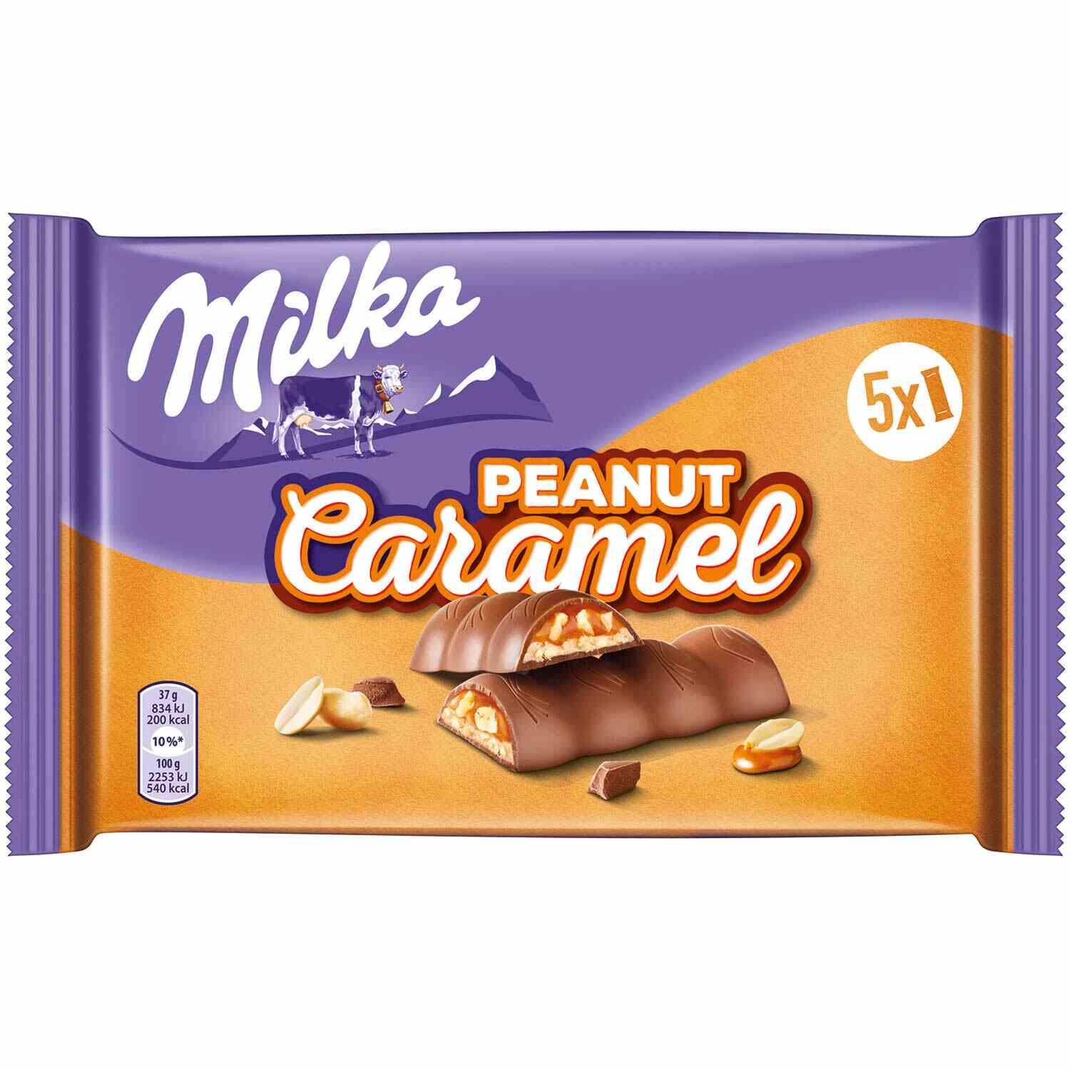 MILKA RIEGEL PEANUT&CARAMEL 5X37G PK