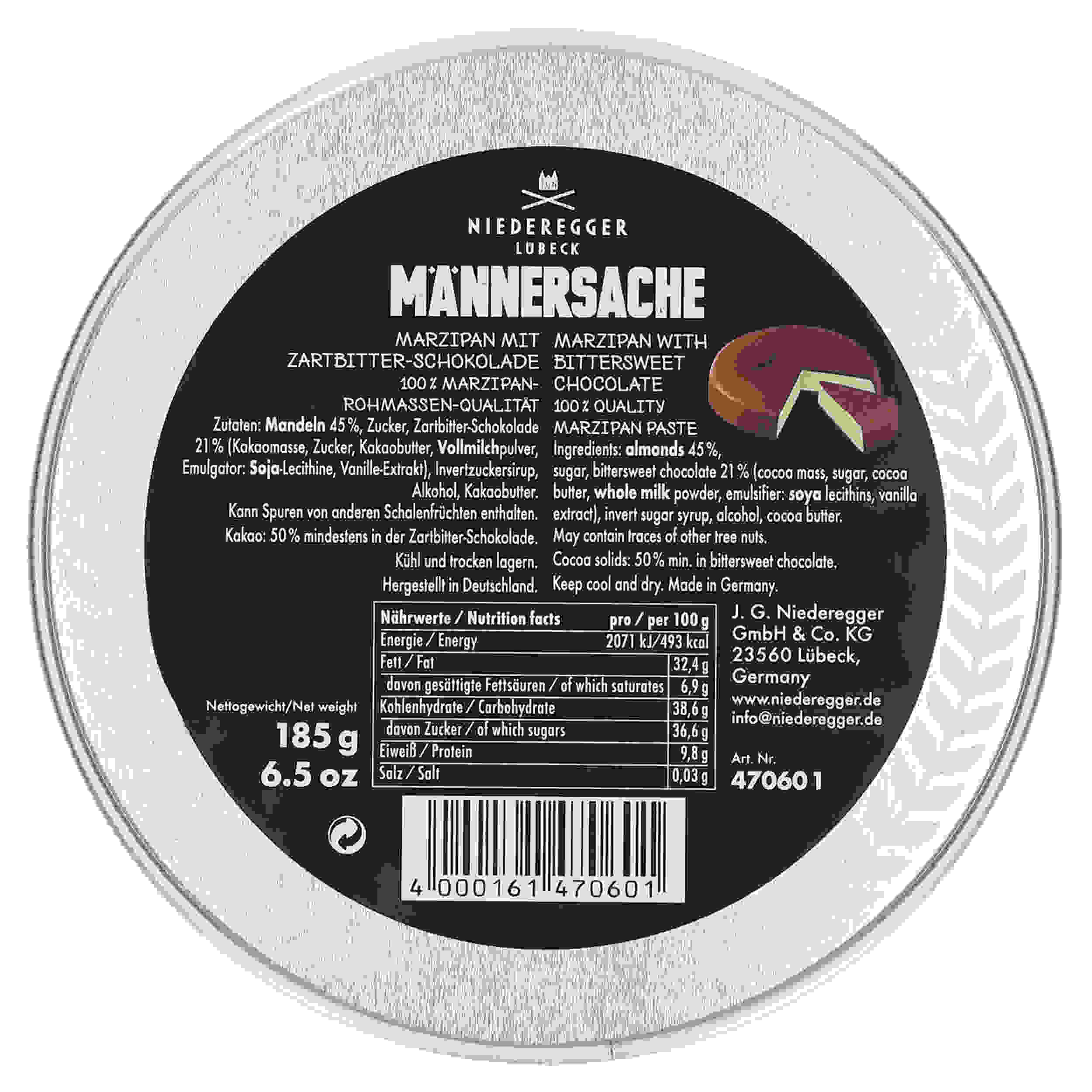 Niederegger Marzipantaler "Mann des Jahres" 185g
