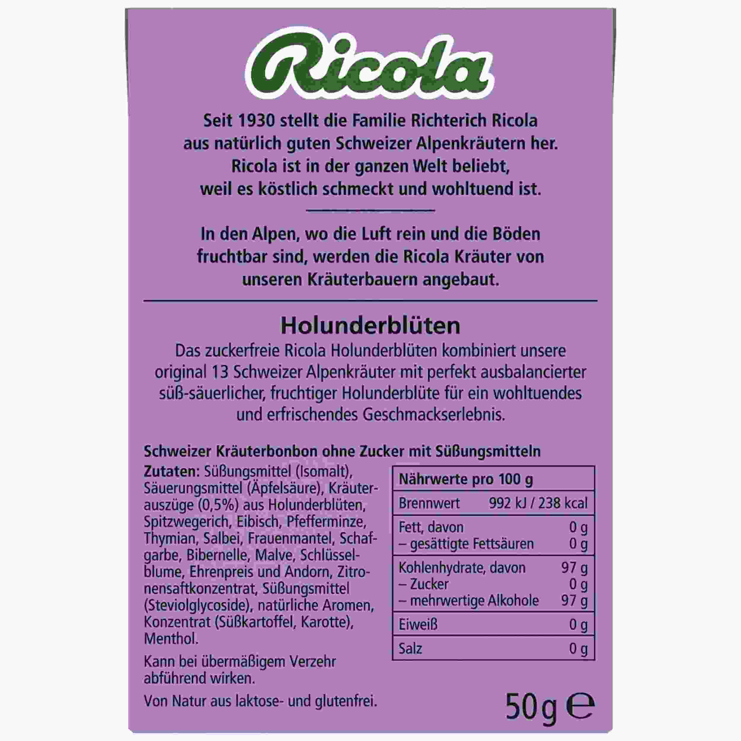 RICOLA HOLUNDERBLUETEN O.Z.
