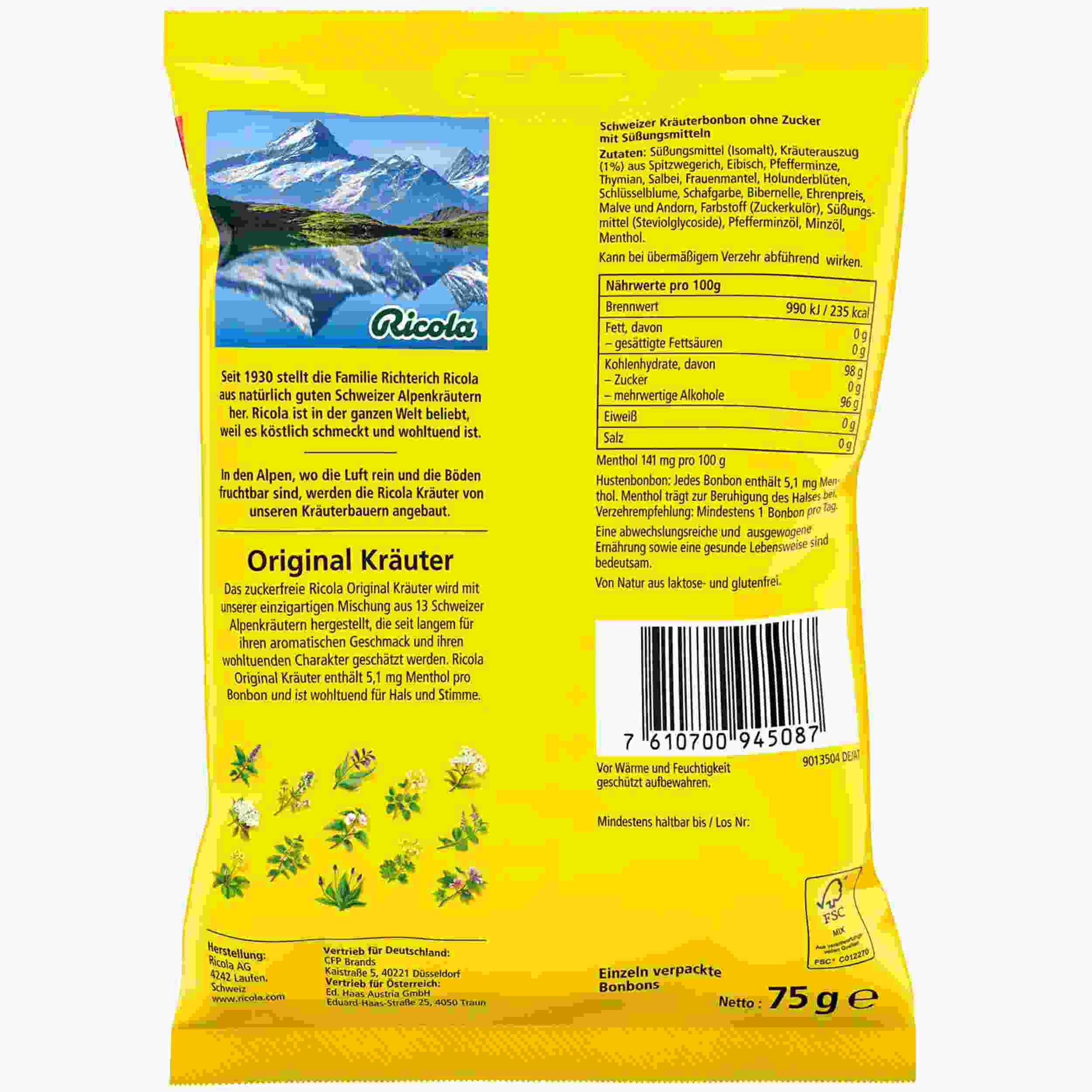 RICOLA KRAEUTER ORIG. O.Z. 75G BT