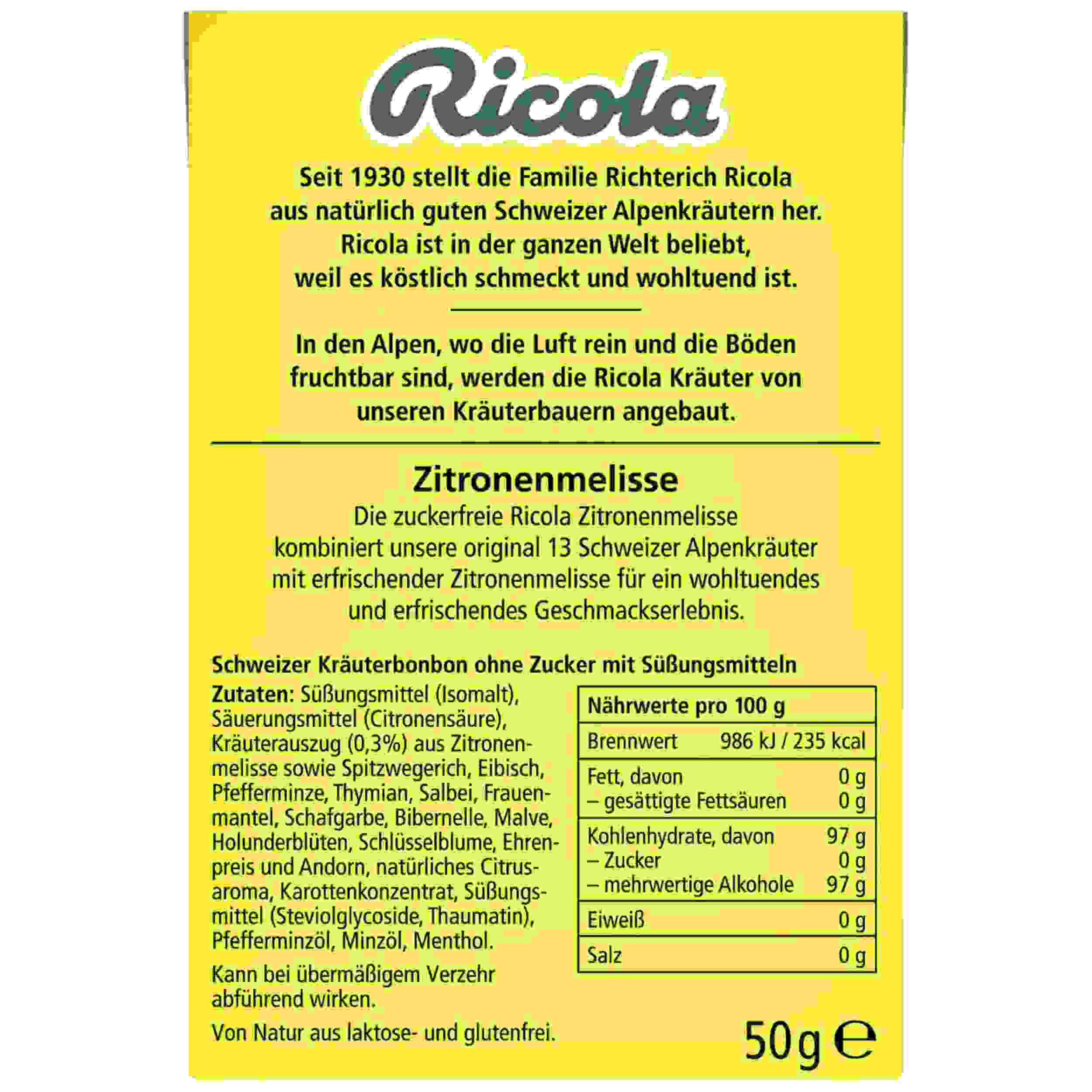 RICOLA ZITRONENMELISSE O.Z.