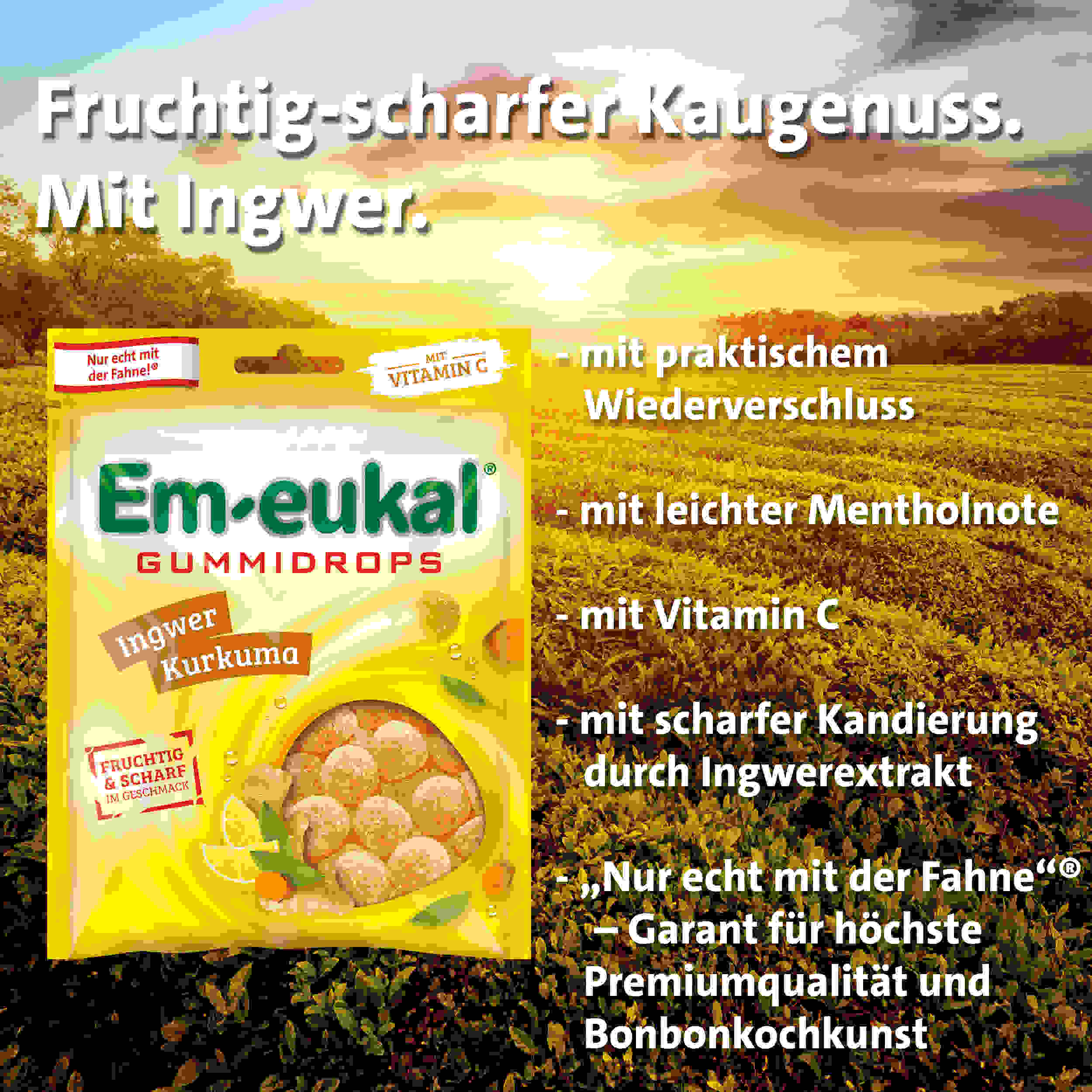 Em-eukal Gummidrops Ingwer-Kurkuma zh. 90 g