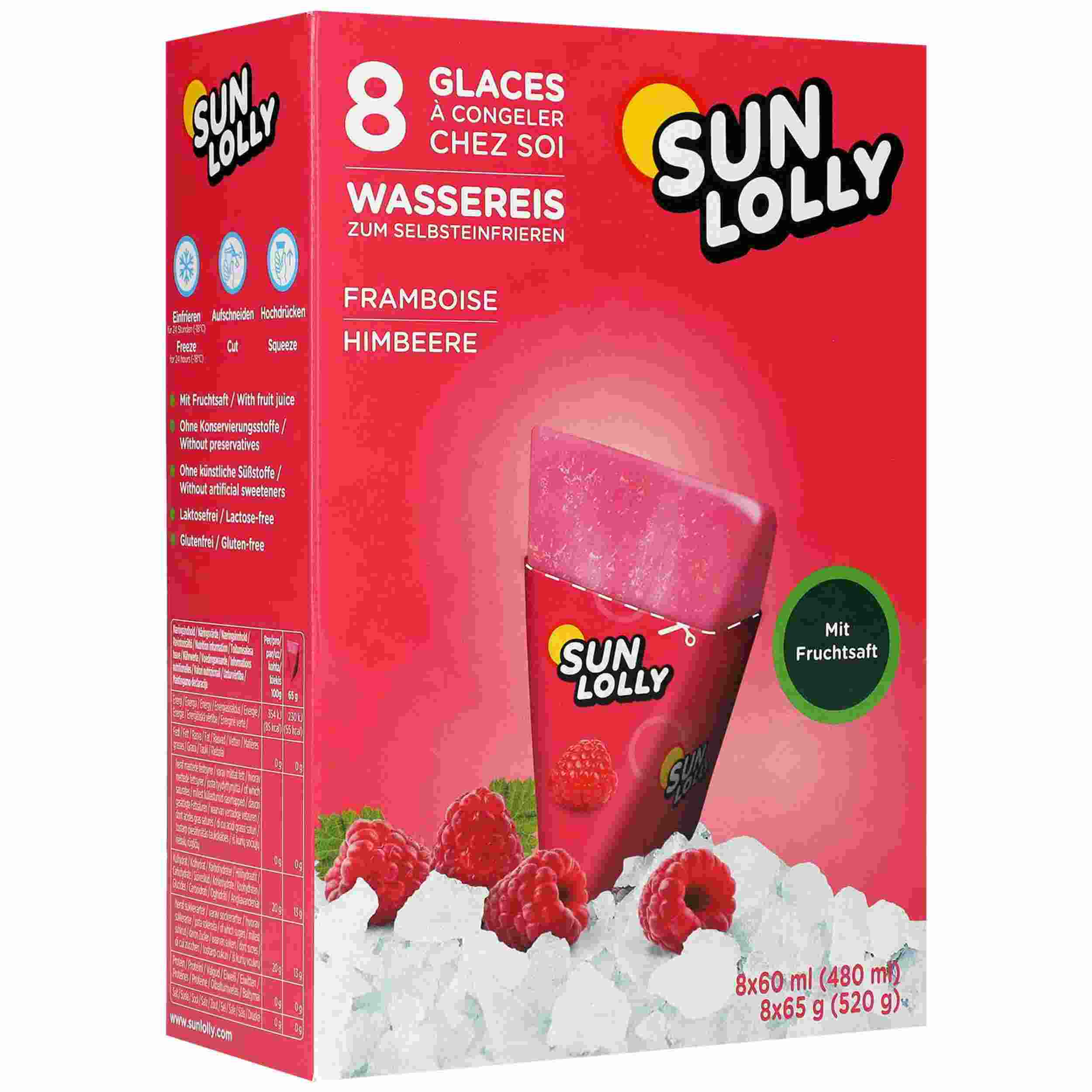 SUN LOLLY HIMBEERE WASSEREIS 480ML PK